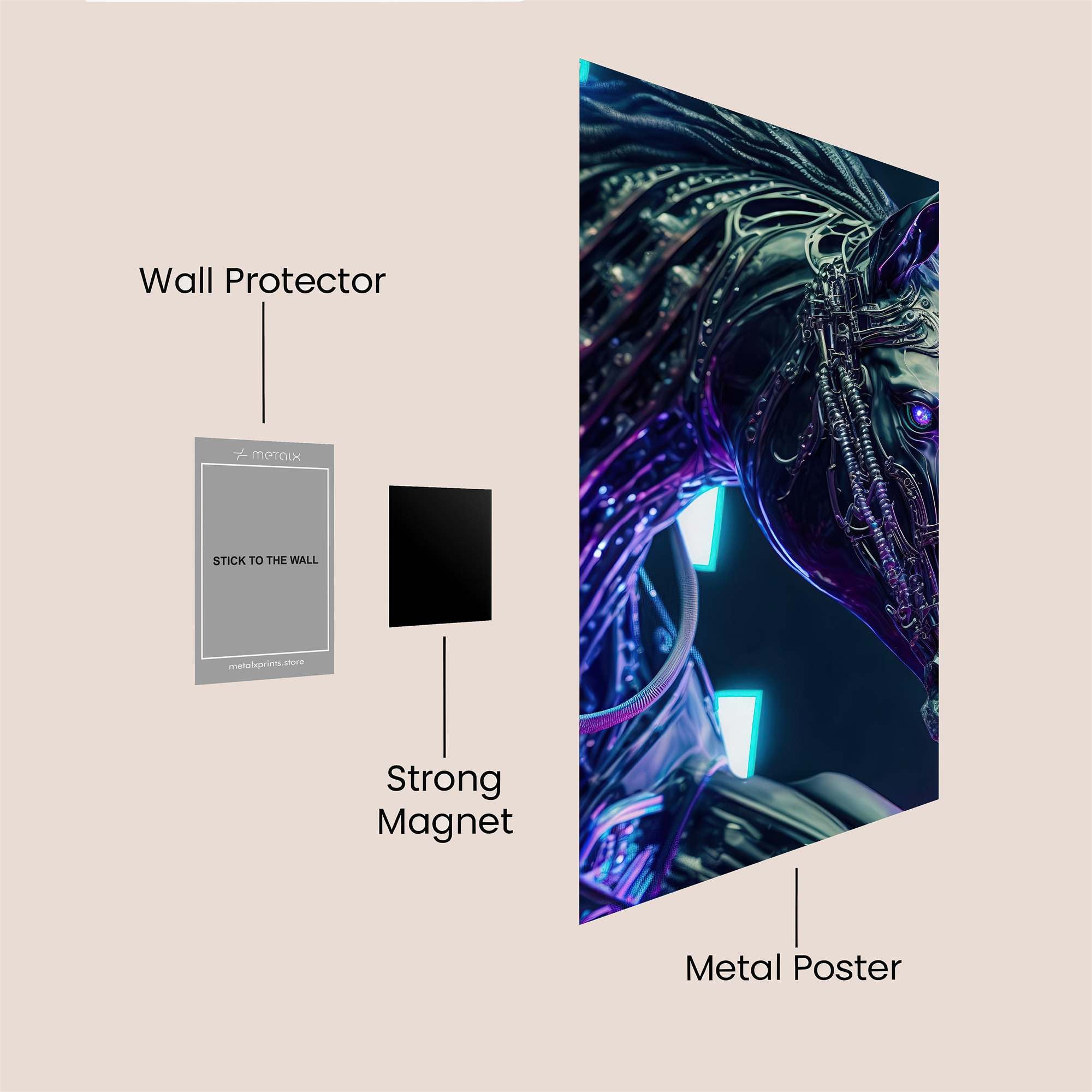 Cyber Steed Safe Wall Magnetic / M