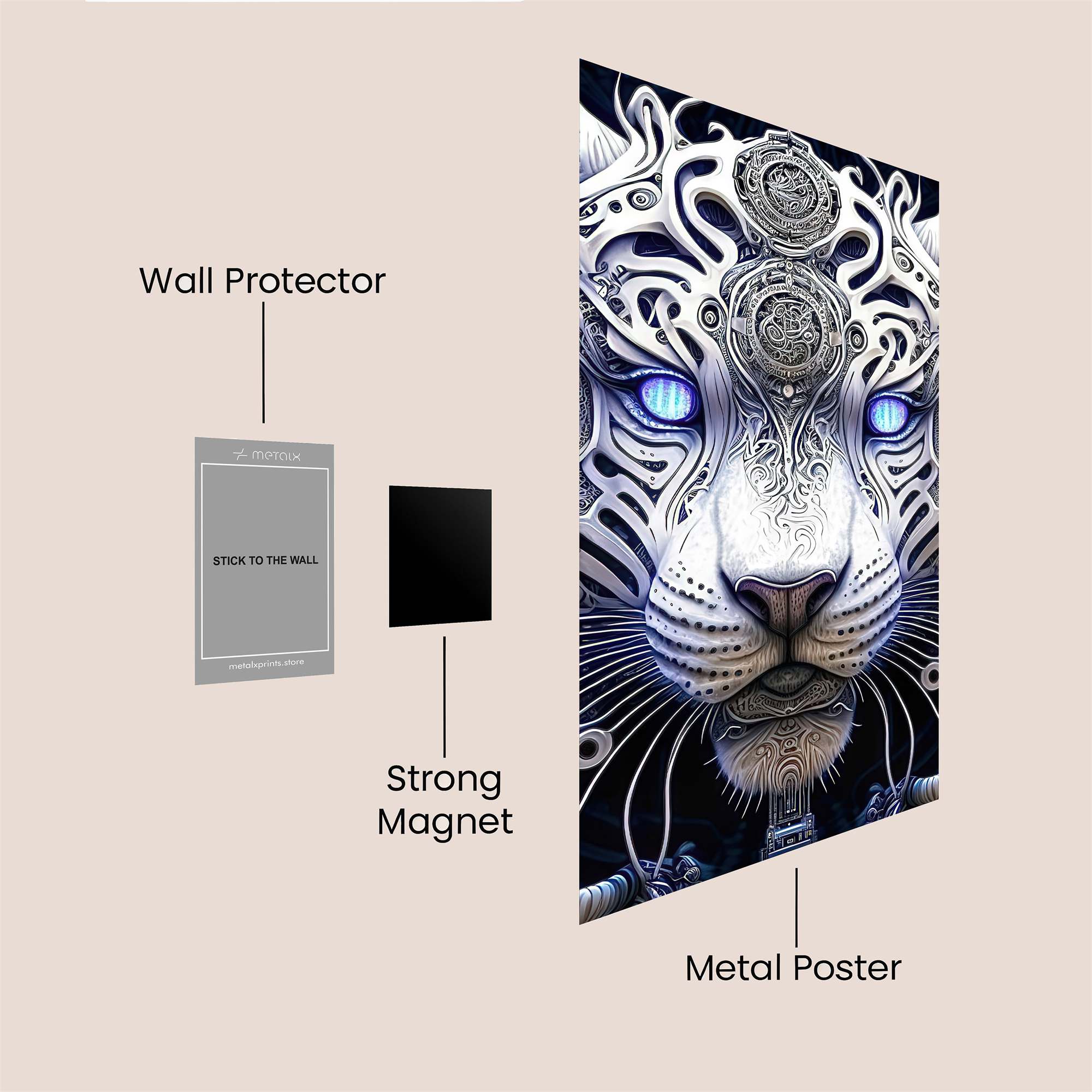 Tiger Mystic Safe Wall Magnetic / M