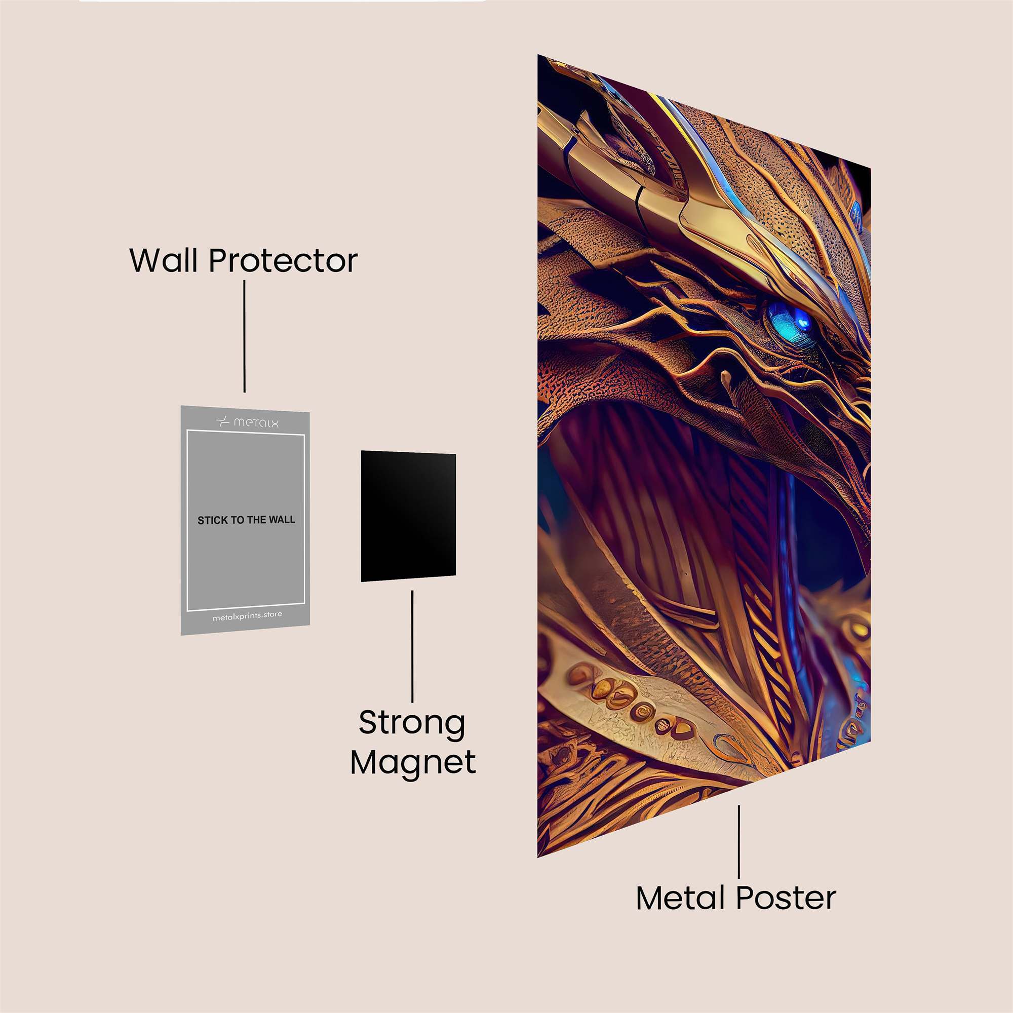 Golden Majesty Safe Wall Magnetic / M