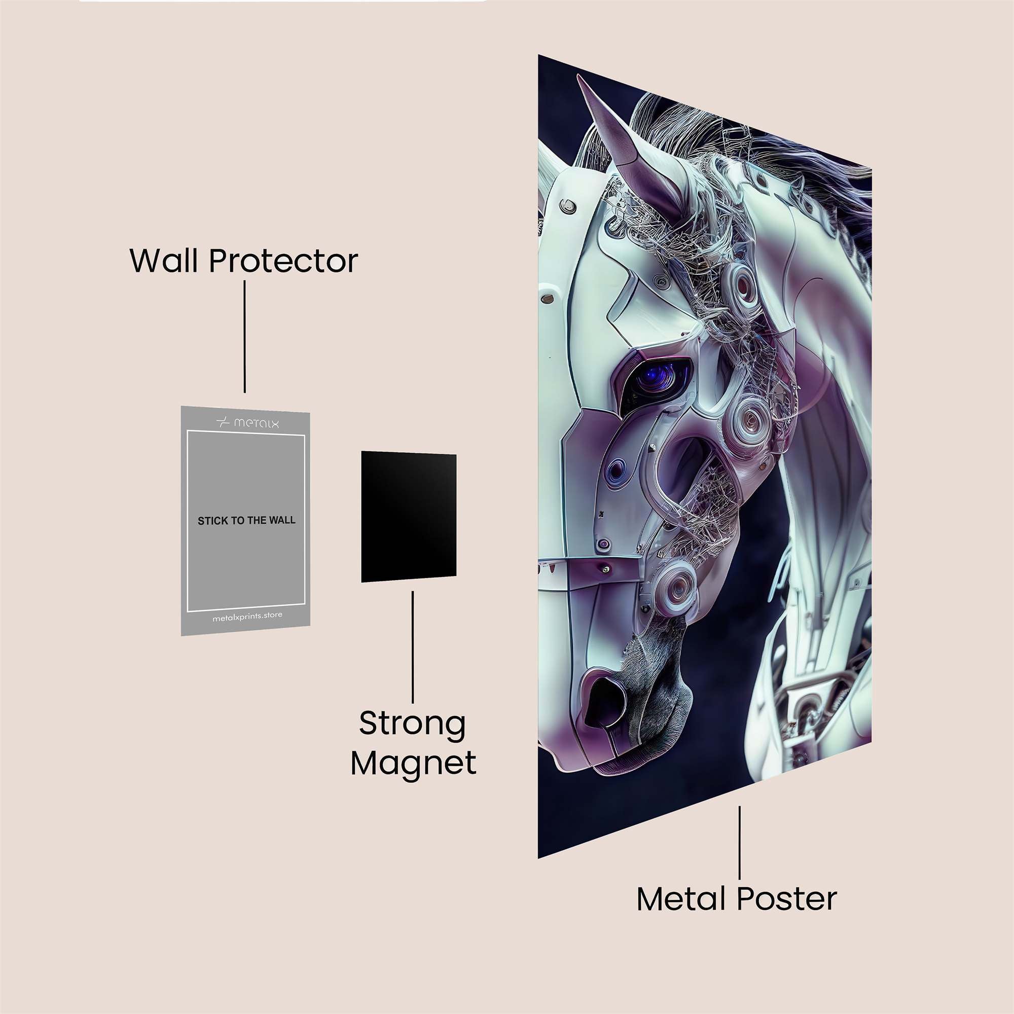Cyber Stallion Safe Wall Magnetic / M