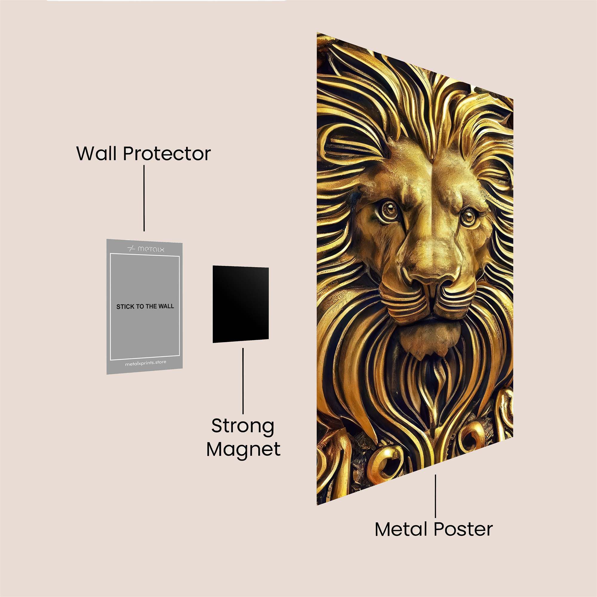 Lion Majestic Safe Wall Magnetic / M
