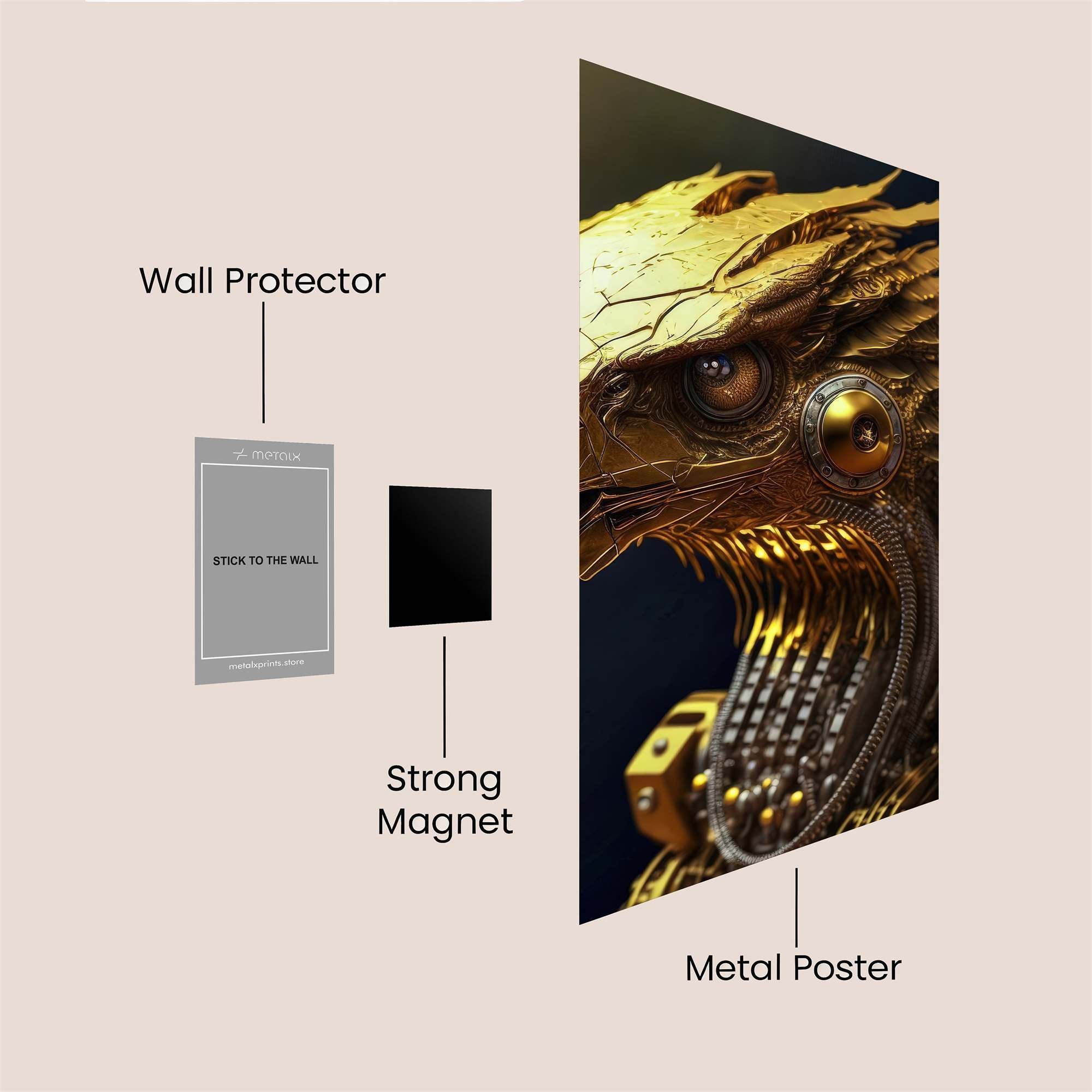 Golden Sentinel Safe Wall Magnetic / M