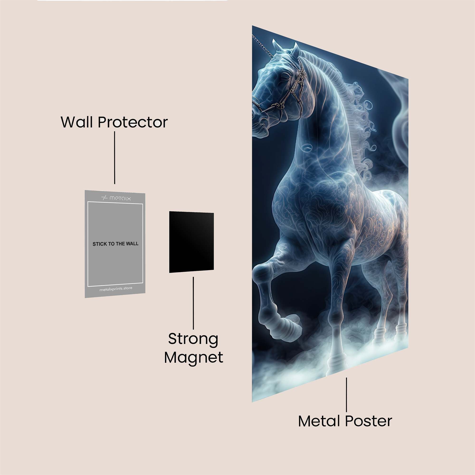 Mystic Steed Safe Wall Magnetic / M
