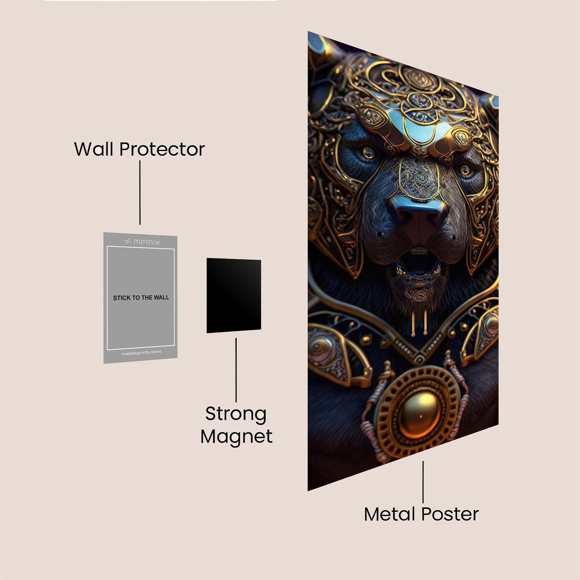 Bear Majesty Safe Wall Magnetic / M