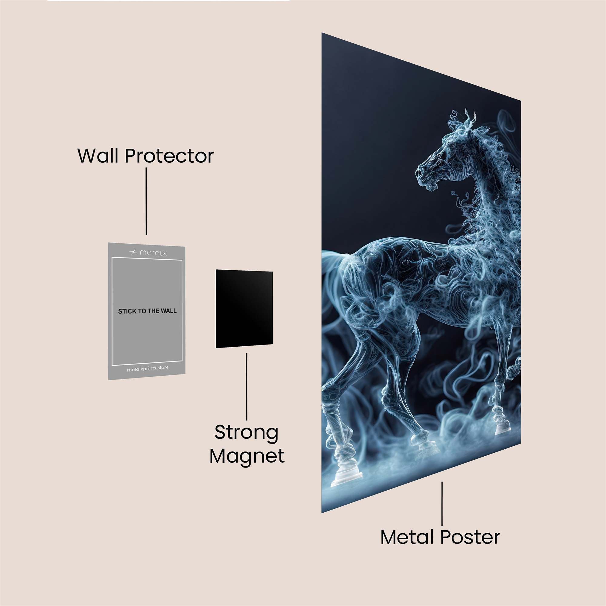 Mystic Steed Safe Wall Magnetic / M