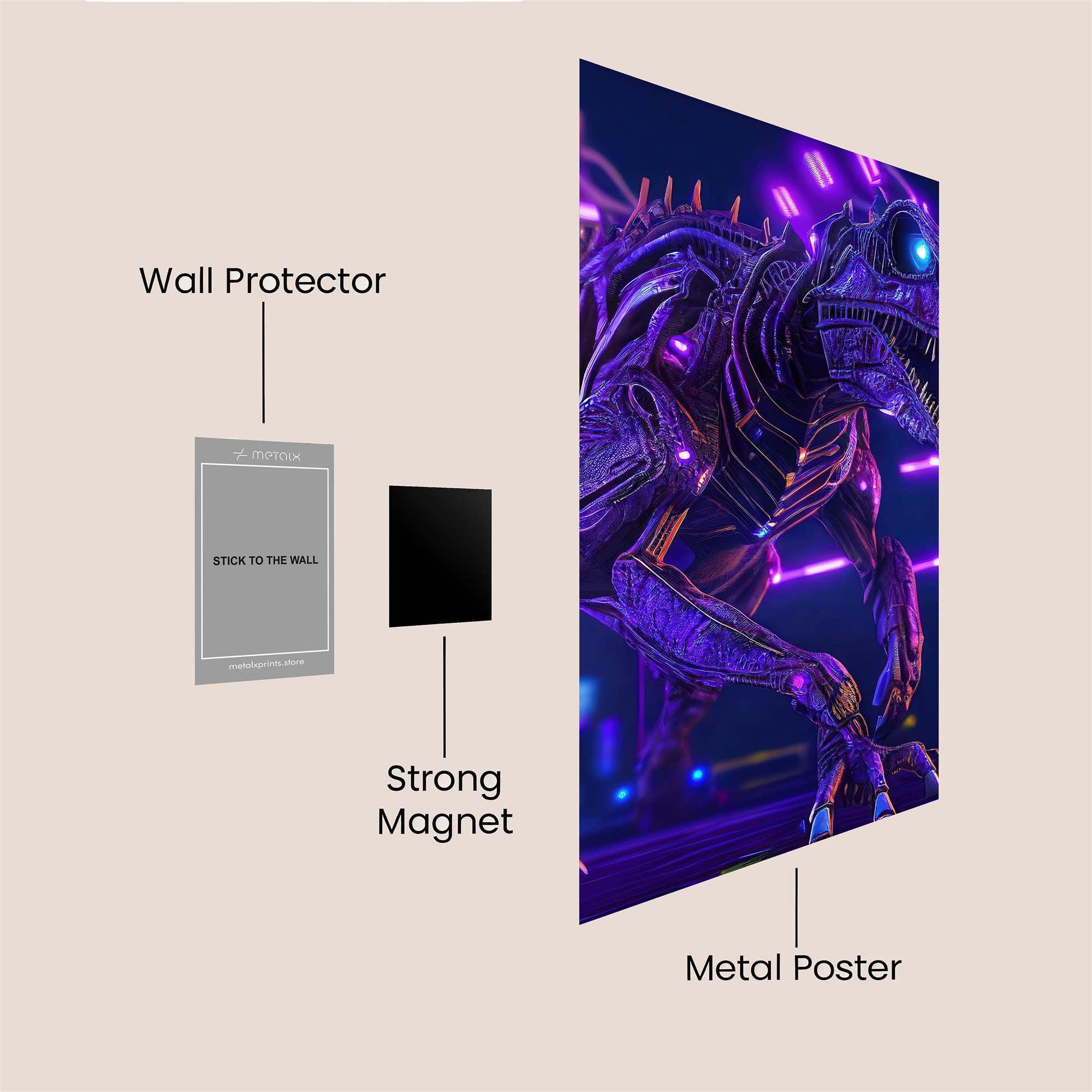 Cyber Raptor Safe Wall Magnetic / M
