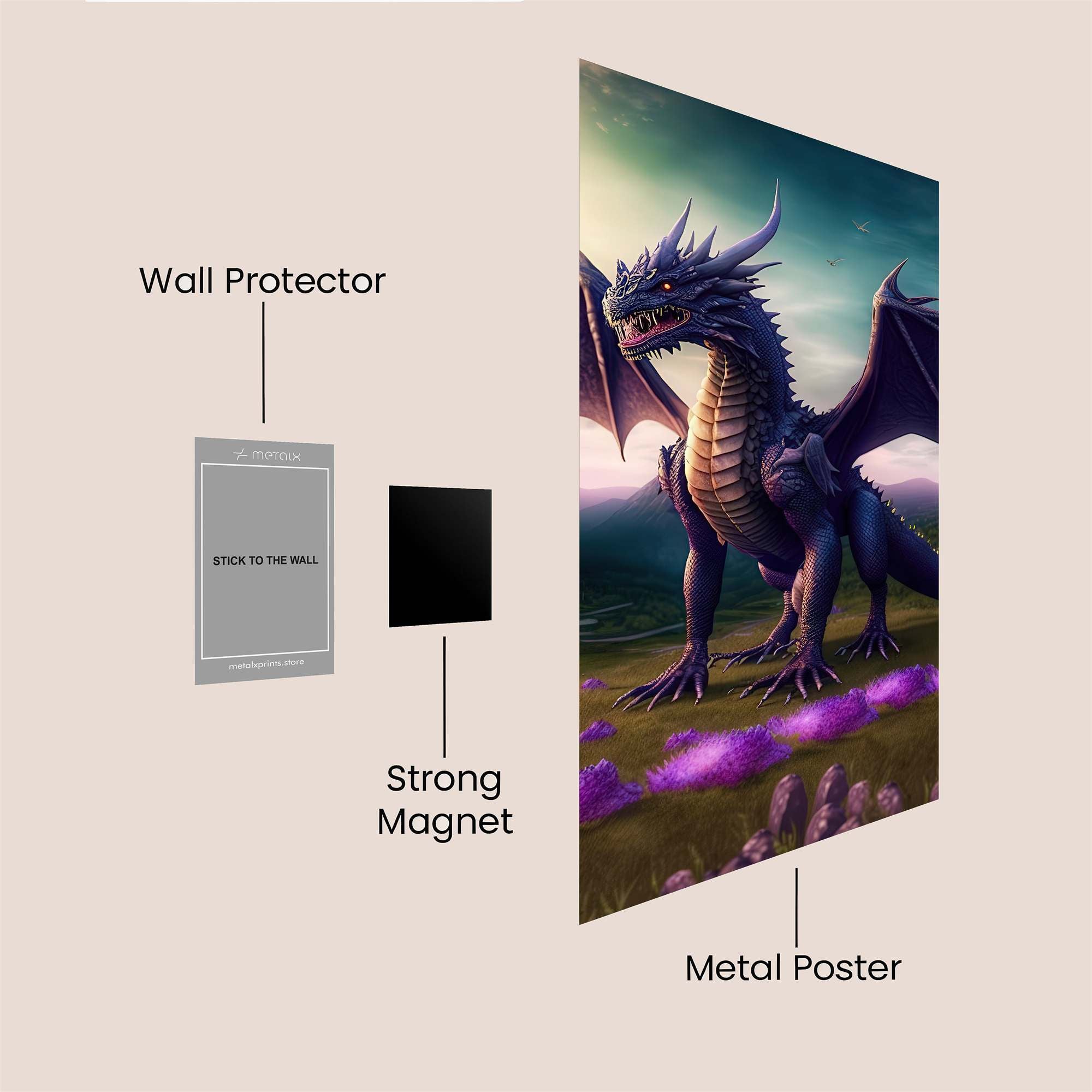 Dragon Serenity Safe Wall Magnetic / M