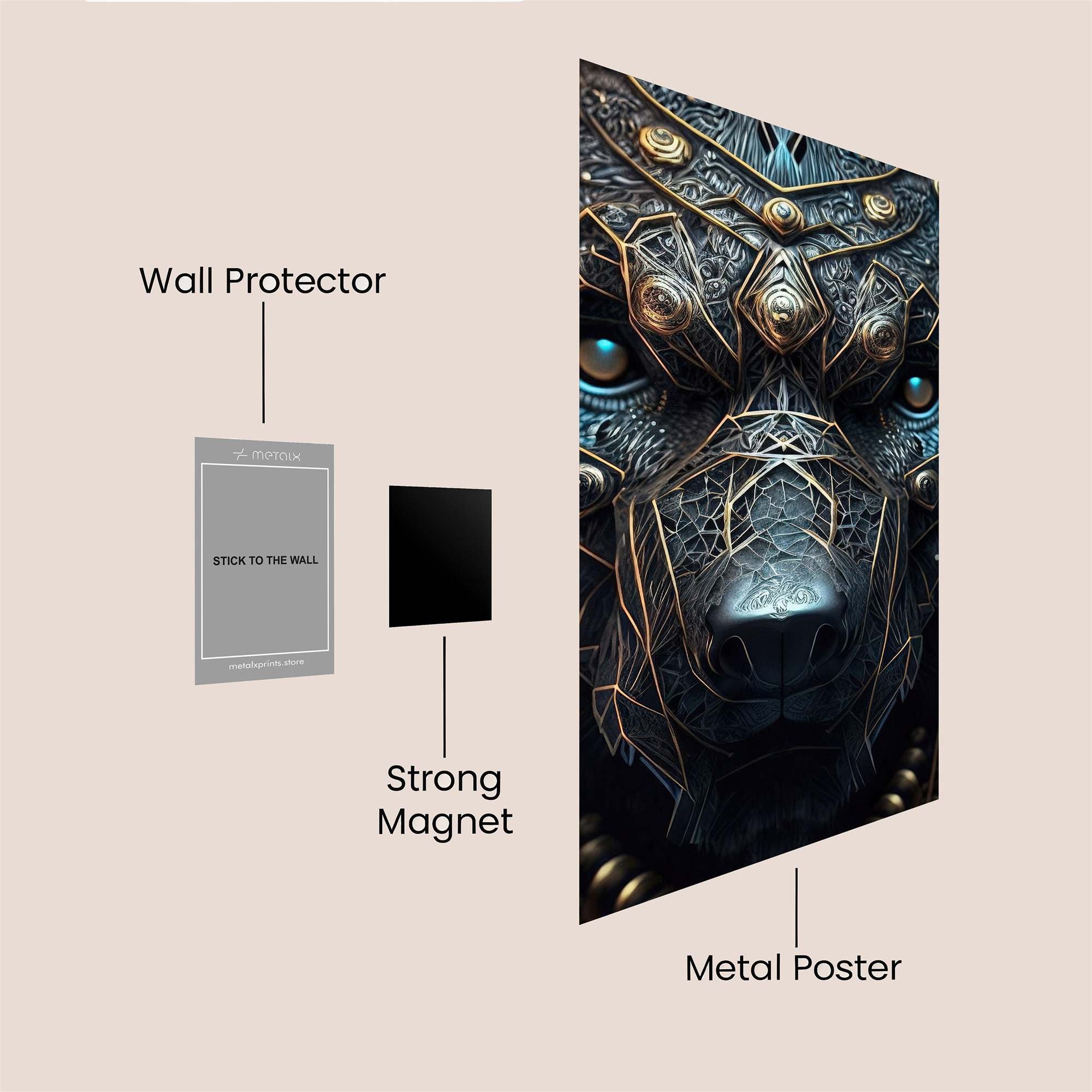 Bear Majestic Safe Wall Magnetic / M