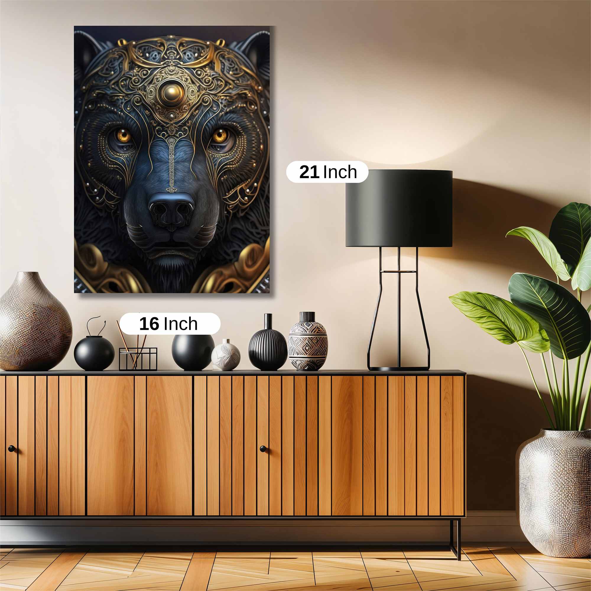 Ornate Bear Safe Wall Magnetic / M