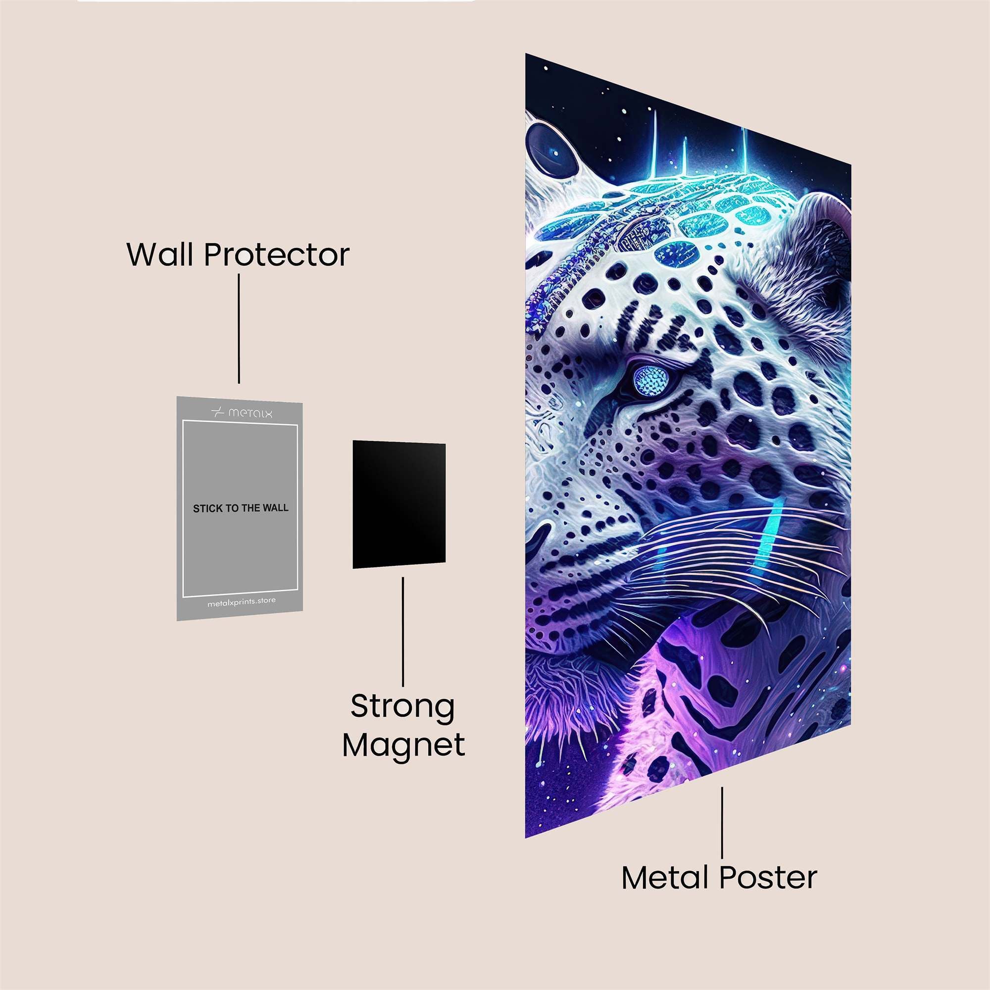 Cosmic Leopard Safe Wall Magnetic / M