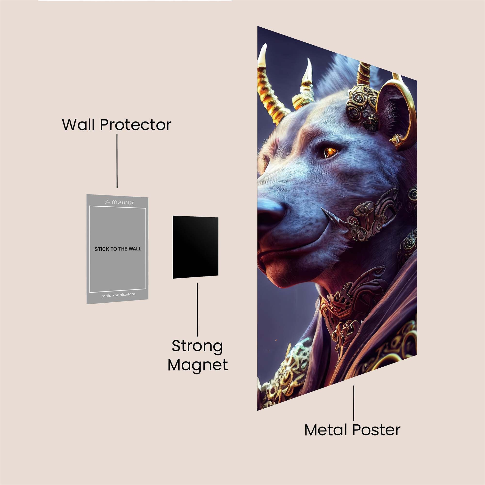 Nandi Majestic Safe Wall Magnetic / M