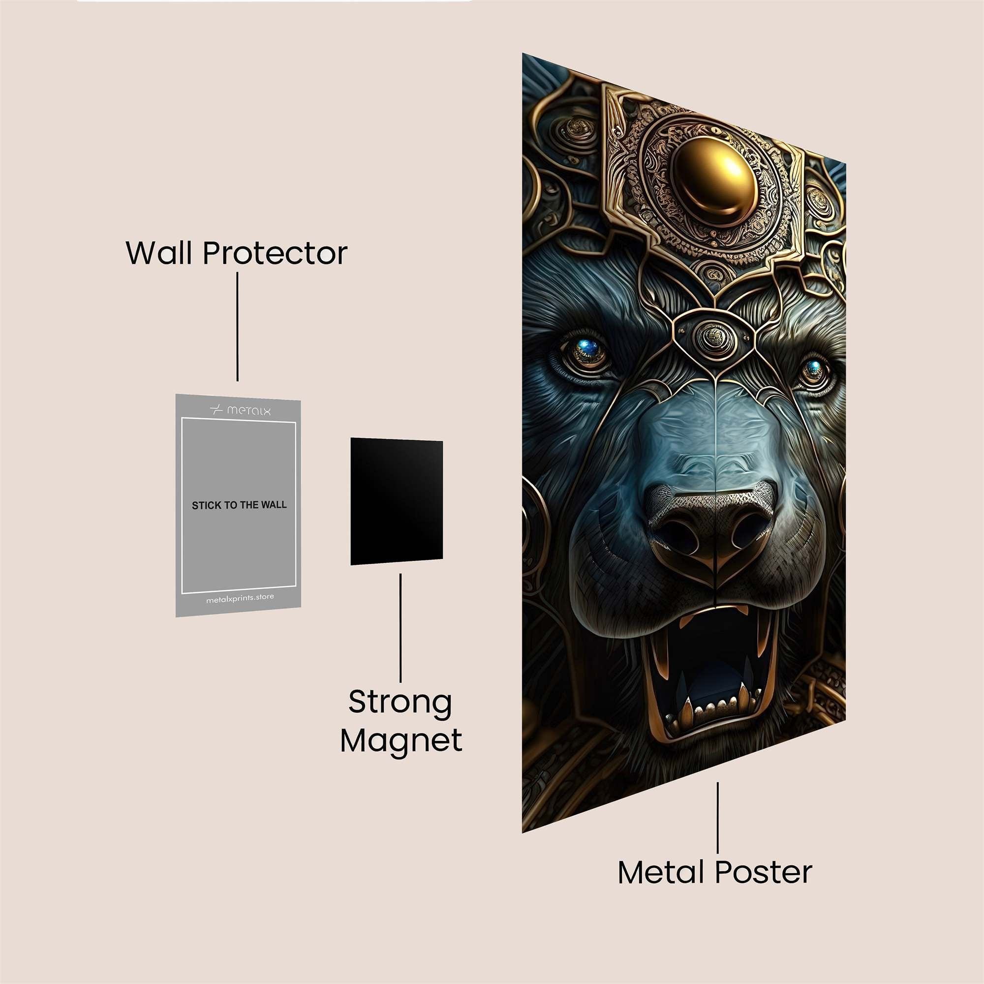 Lion Majestic Safe Wall Magnetic / M
