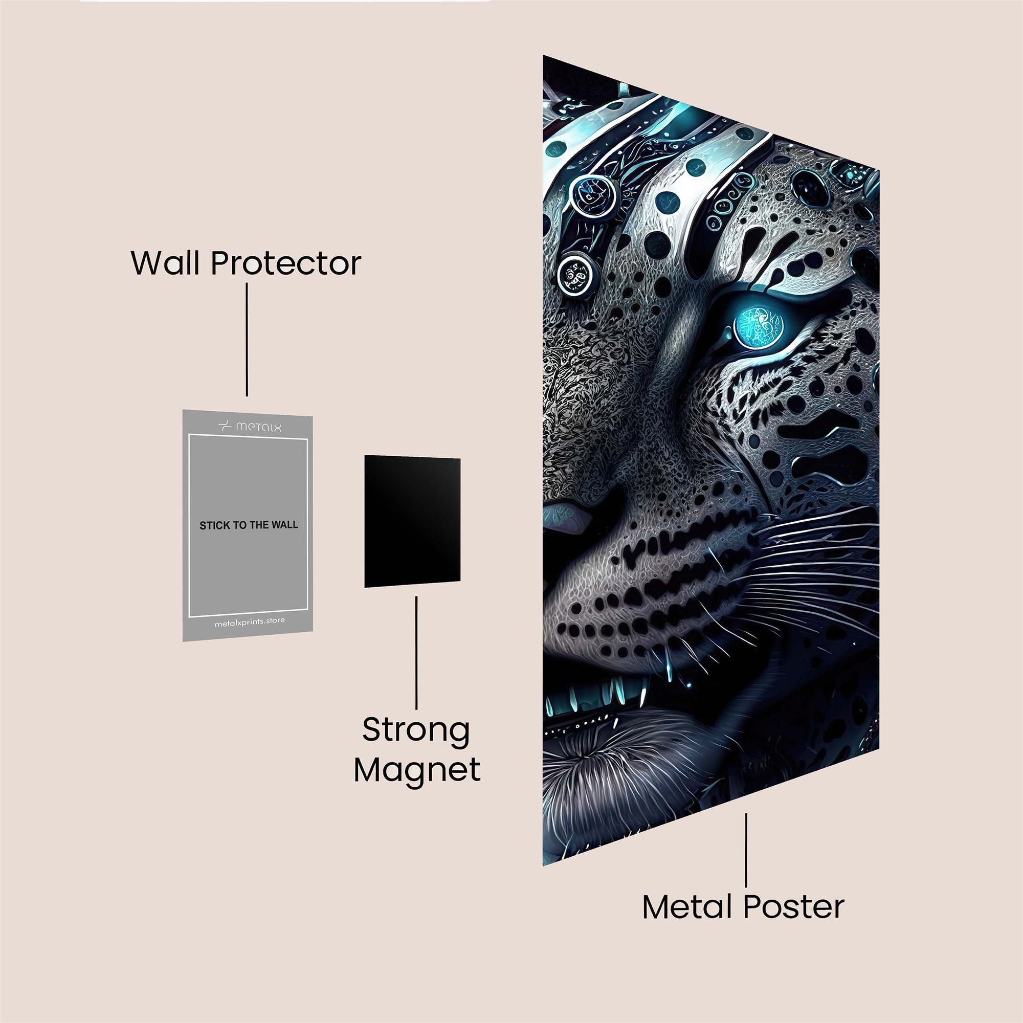 Cyber Leopard Safe Wall Magnetic / M