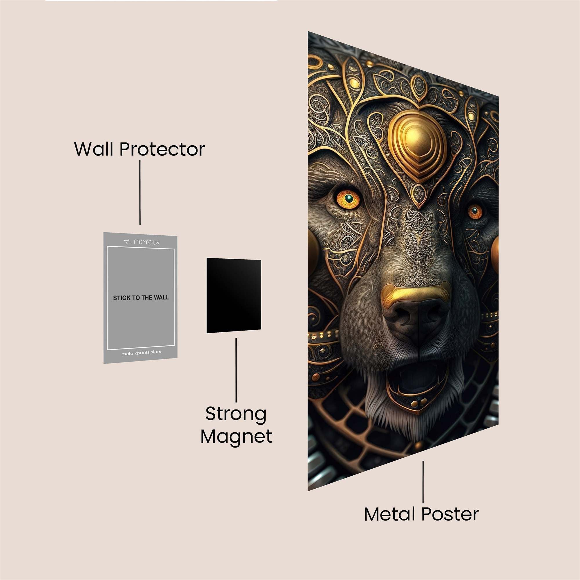 Bear Enigma Safe Wall Magnetic / M