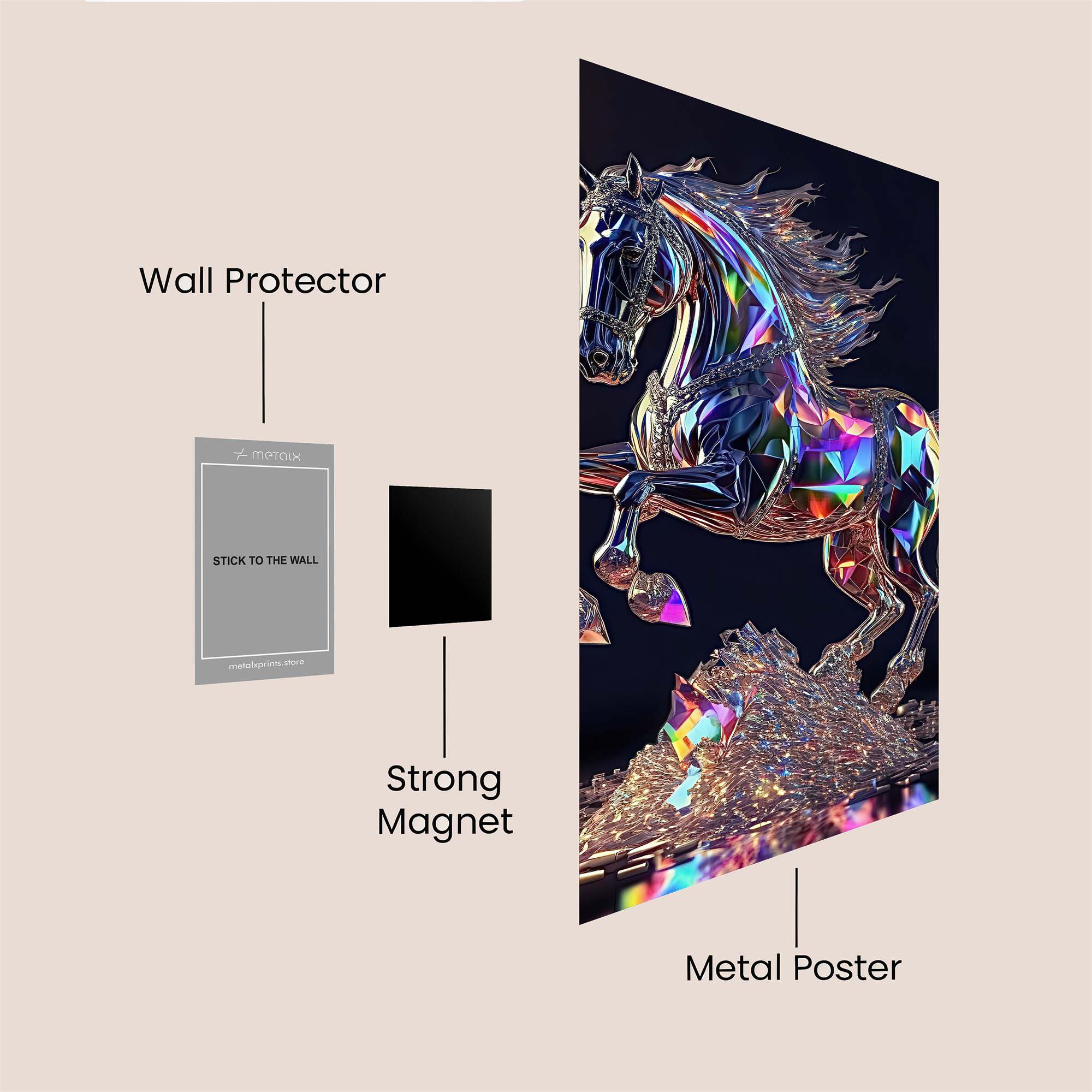 Crystal Gallop Safe Wall Magnetic / M