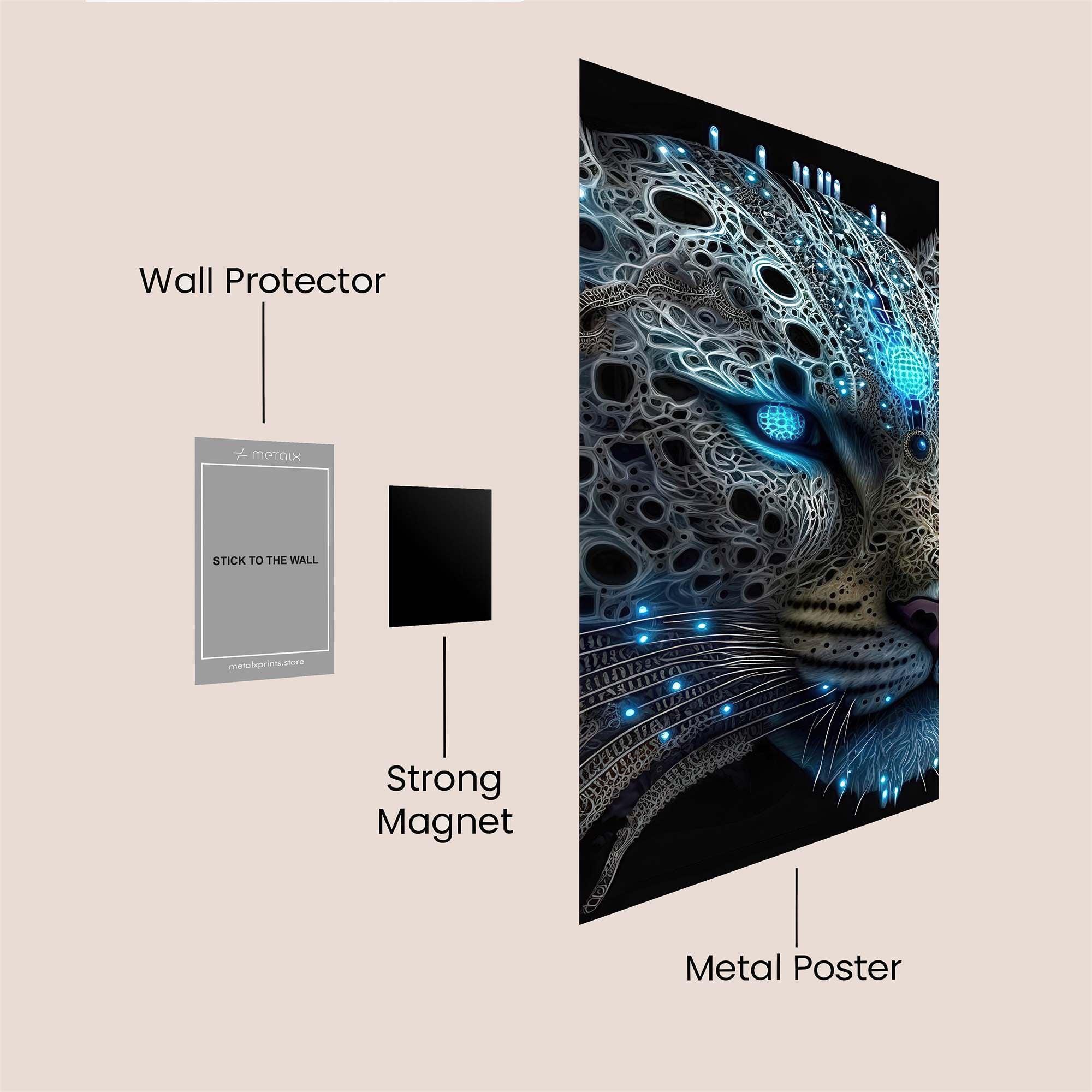 Leopard Lumina Safe Wall Magnetic / M