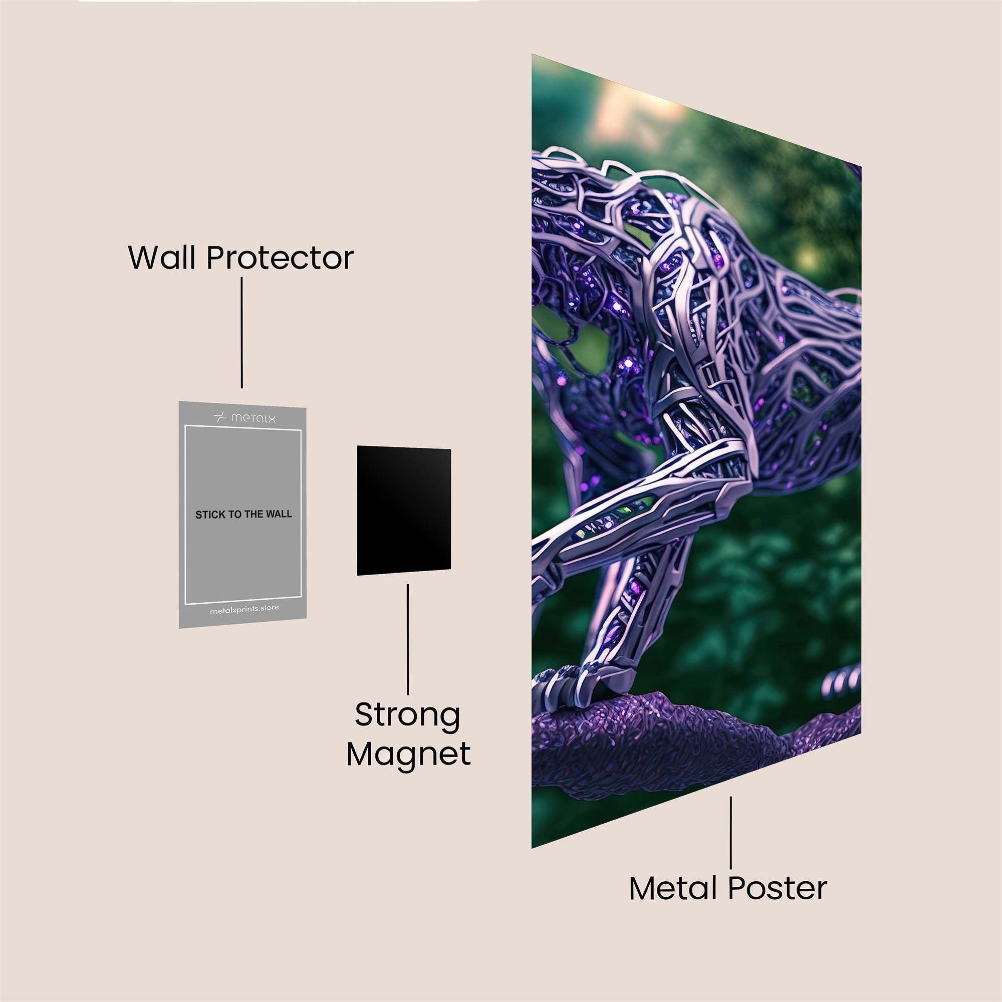 Panther Futuristic Safe Wall Magnetic / M