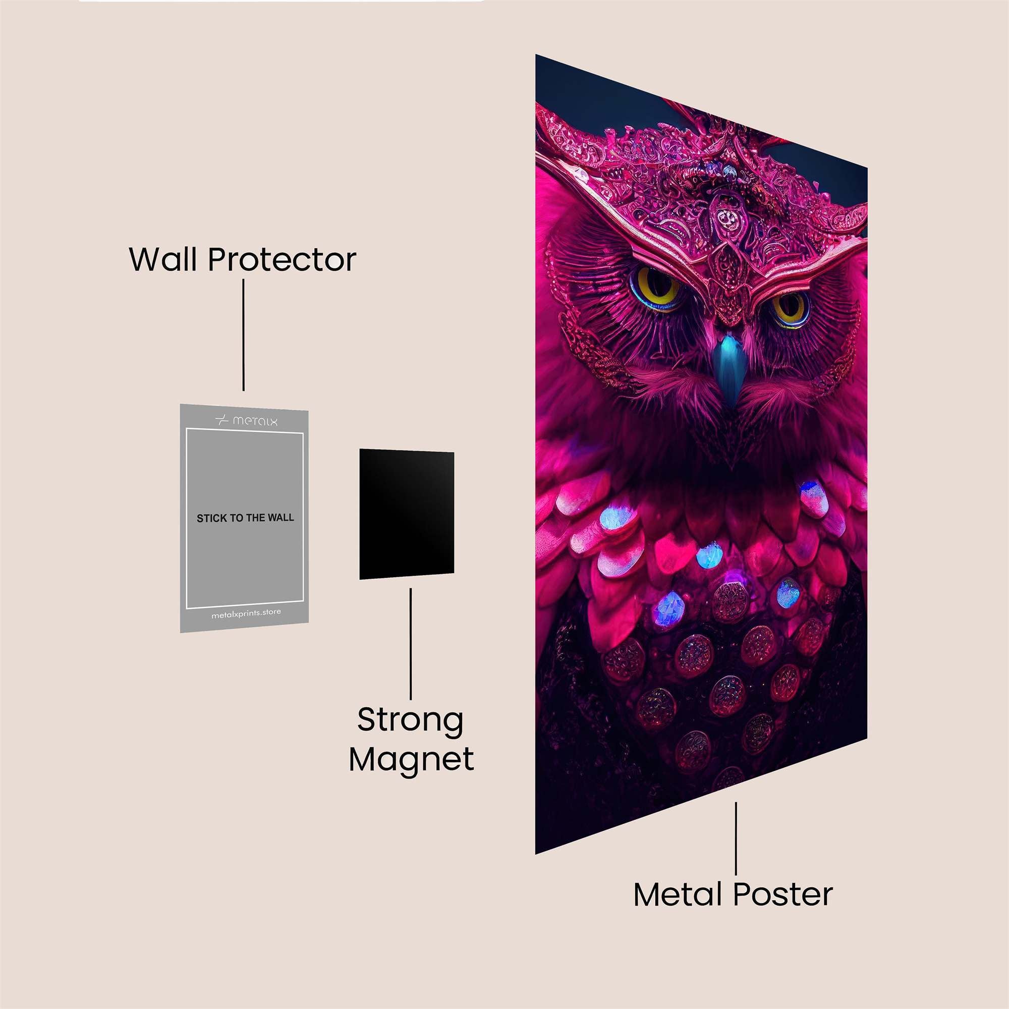 Owl Enigma Safe Wall Magnetic / M