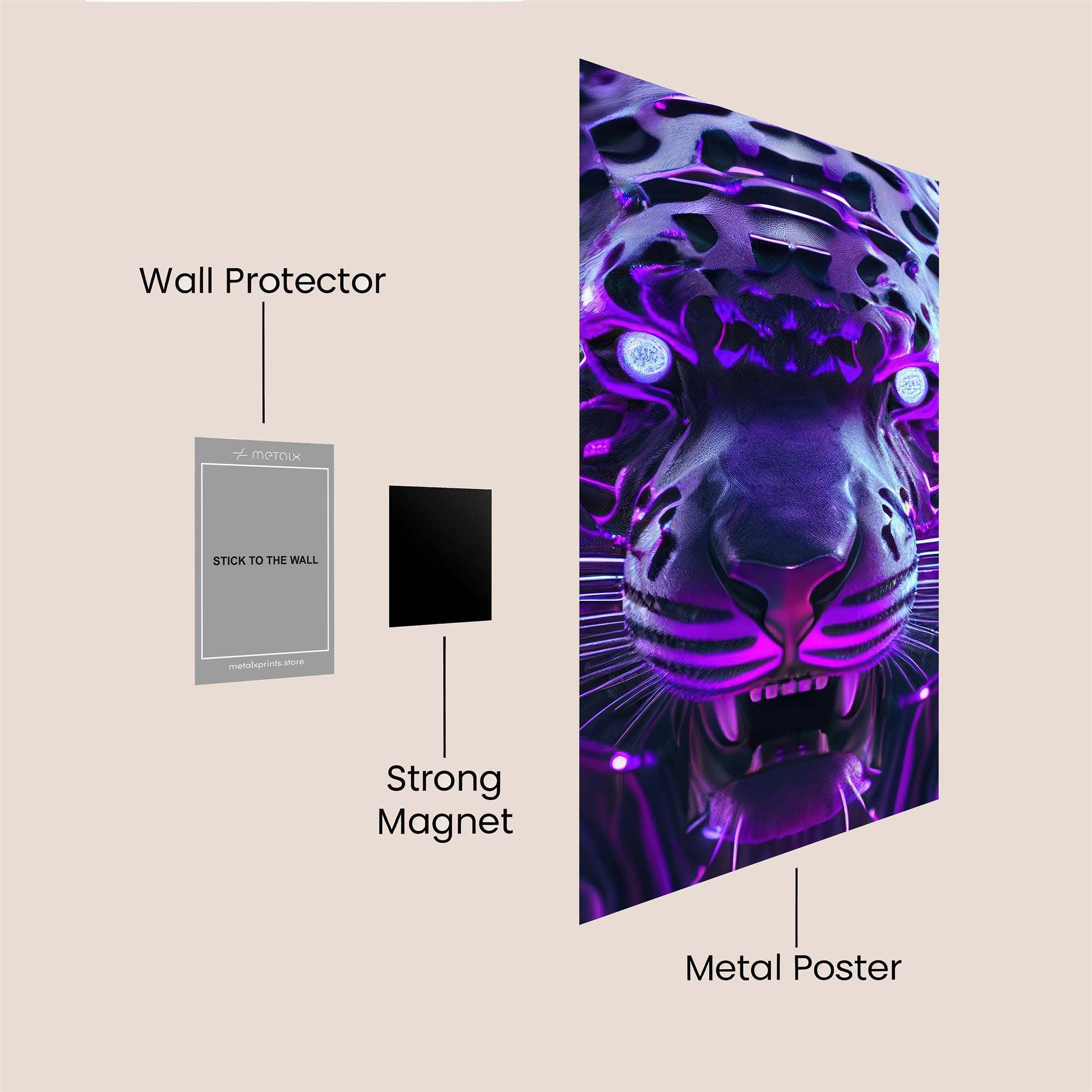Cyber Leopard Safe Wall Magnetic / M