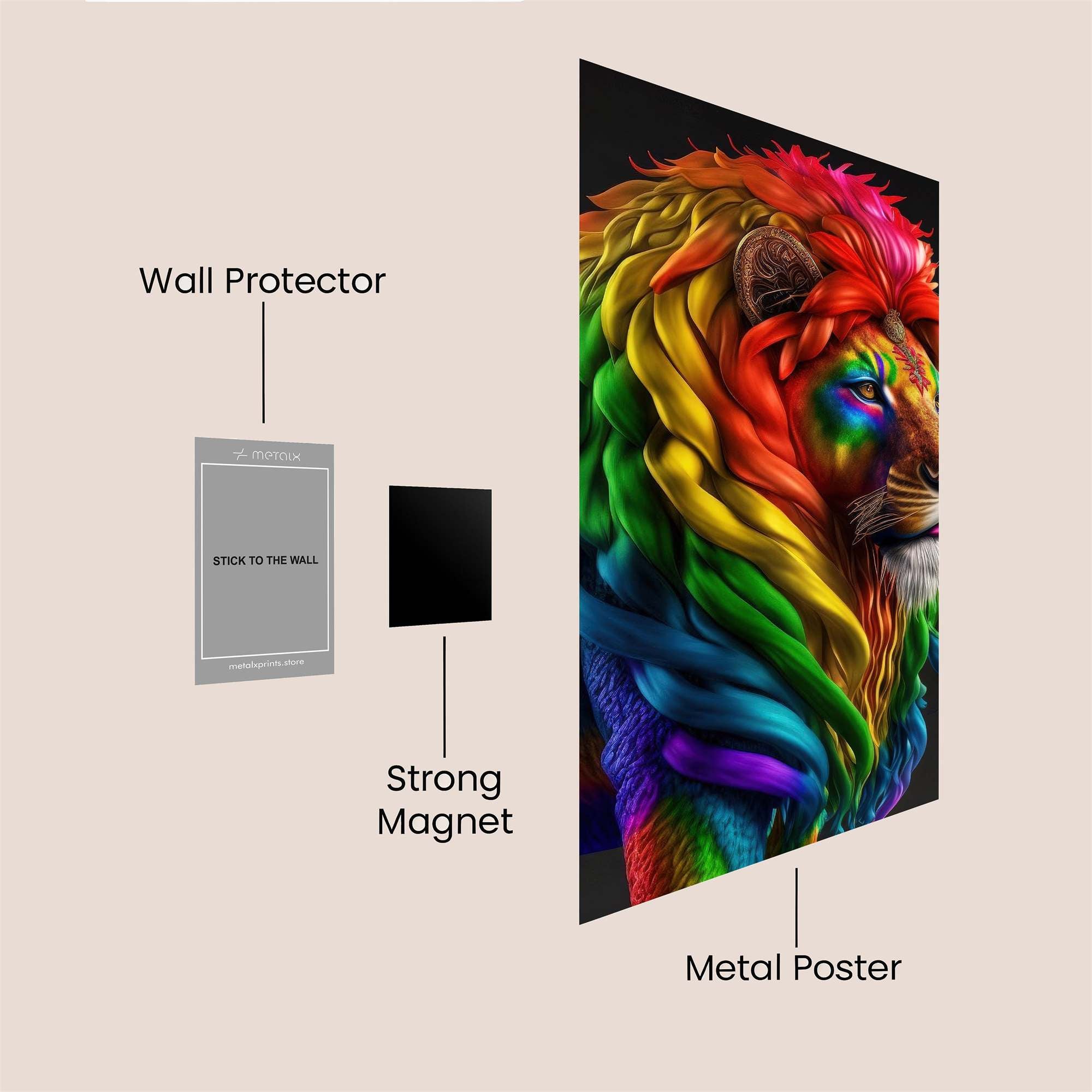 Rainbow Regal Safe Wall Magnetic / M