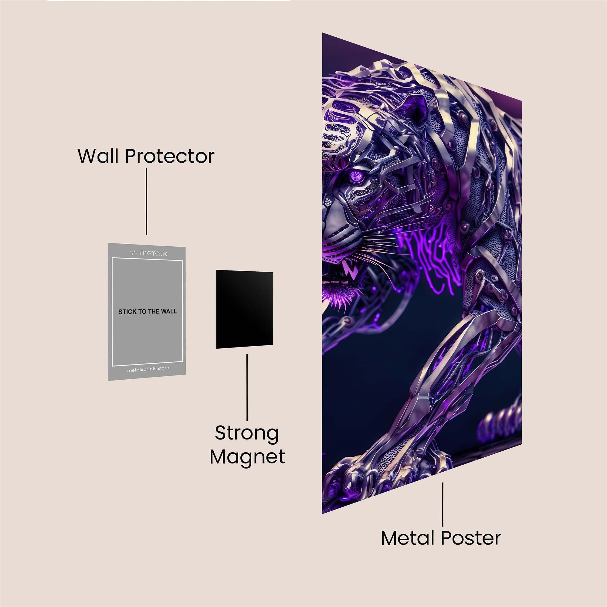 Cyber Tiger Safe Wall Magnetic / M