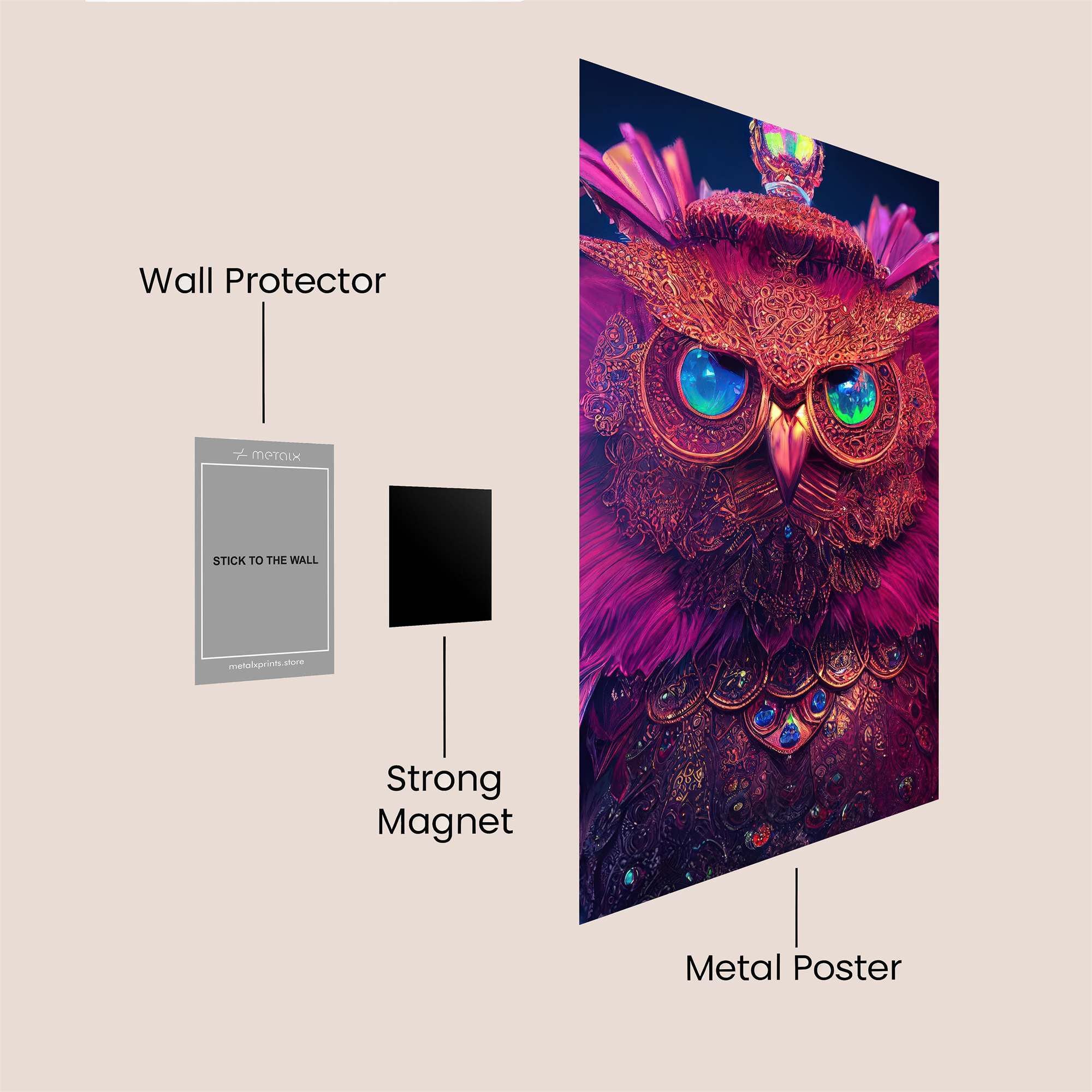 Owl Enigma Safe Wall Magnetic / M