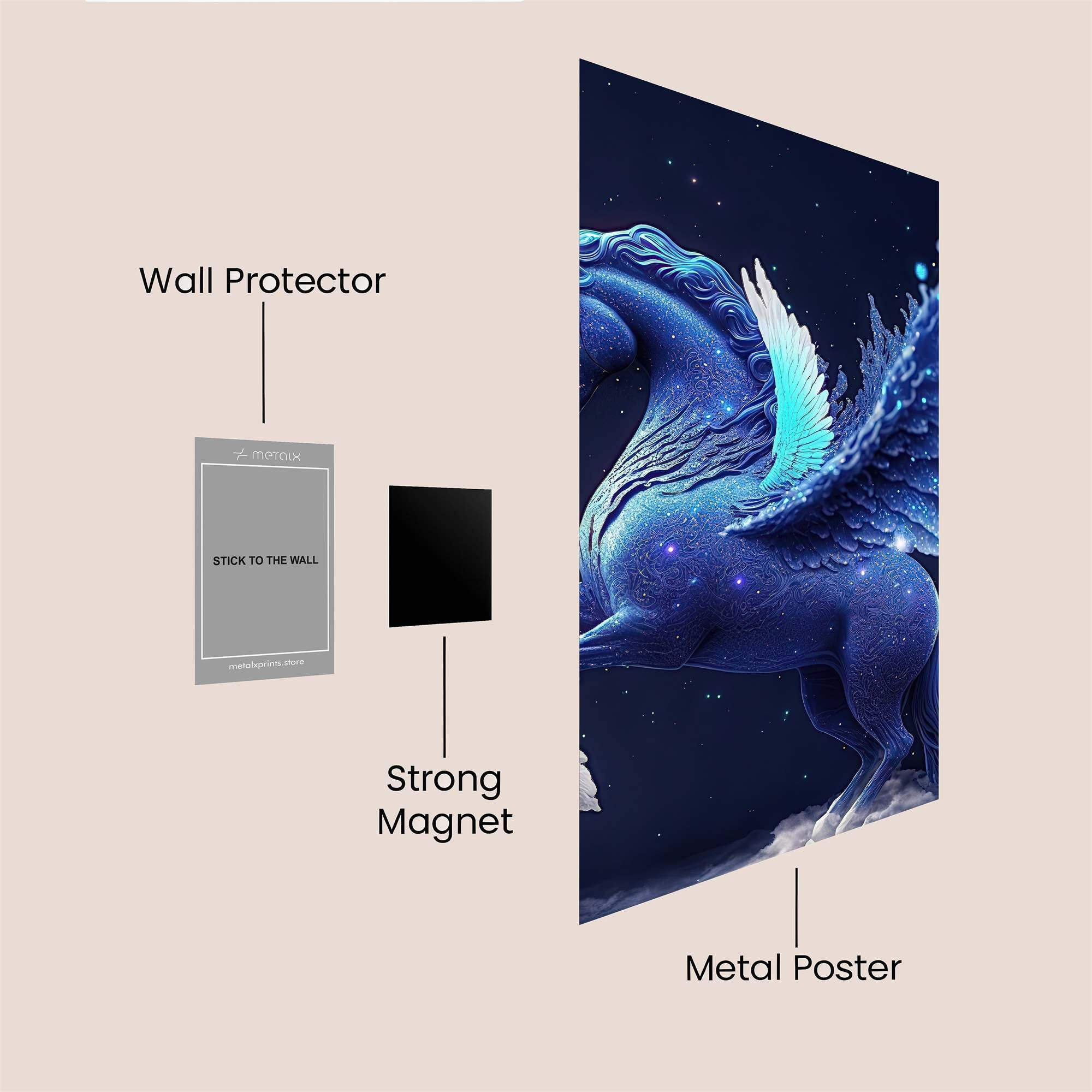 Pegasus Enchanting Safe Wall Magnetic / M