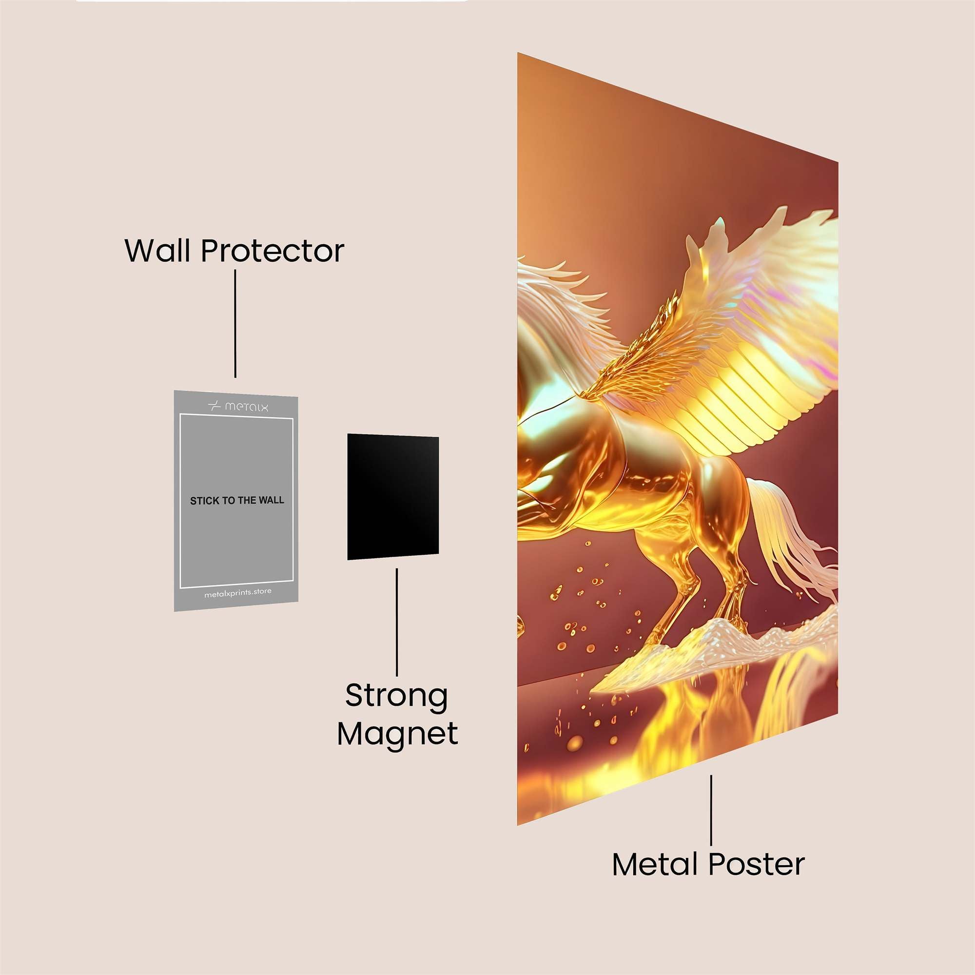 Pegasus Radiant Safe Wall Magnetic / M