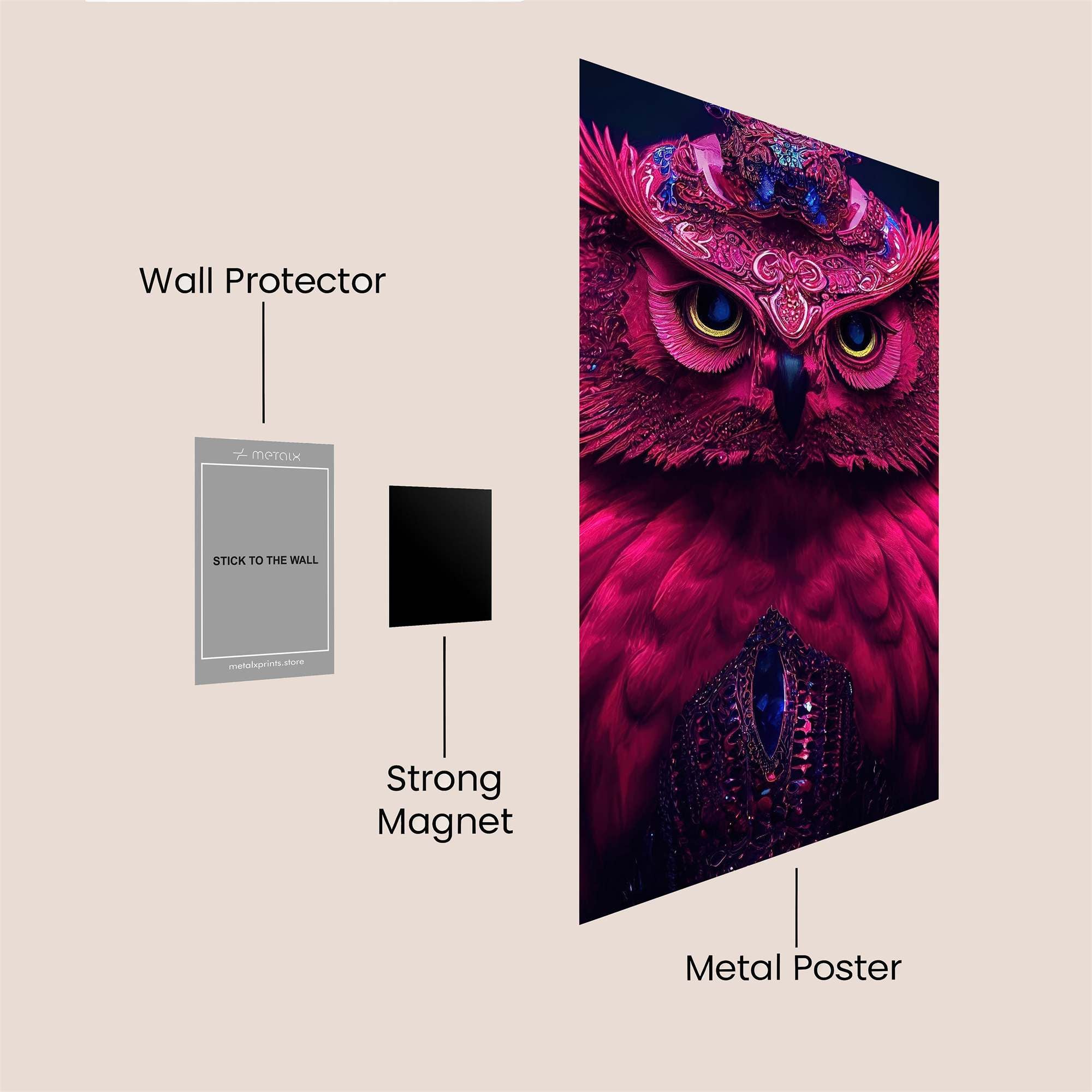 Owl Regal Safe Wall Magnetic / M