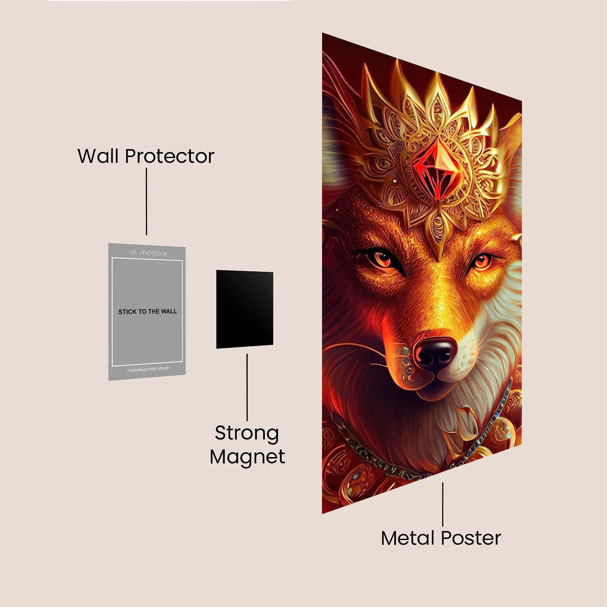Regal Fox Safe Wall Magnetic / M