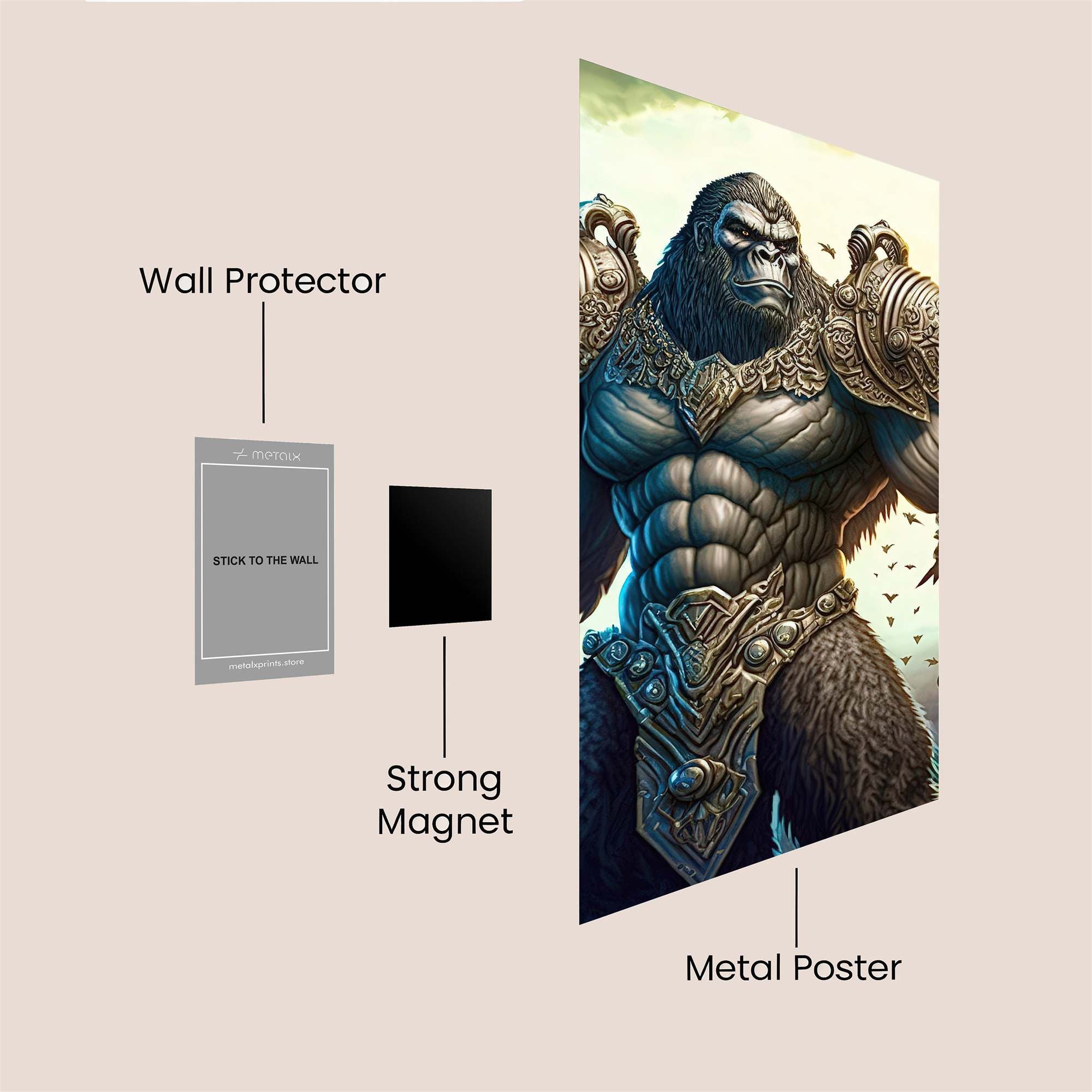 Gorilla Majesty Safe Wall Magnetic / M