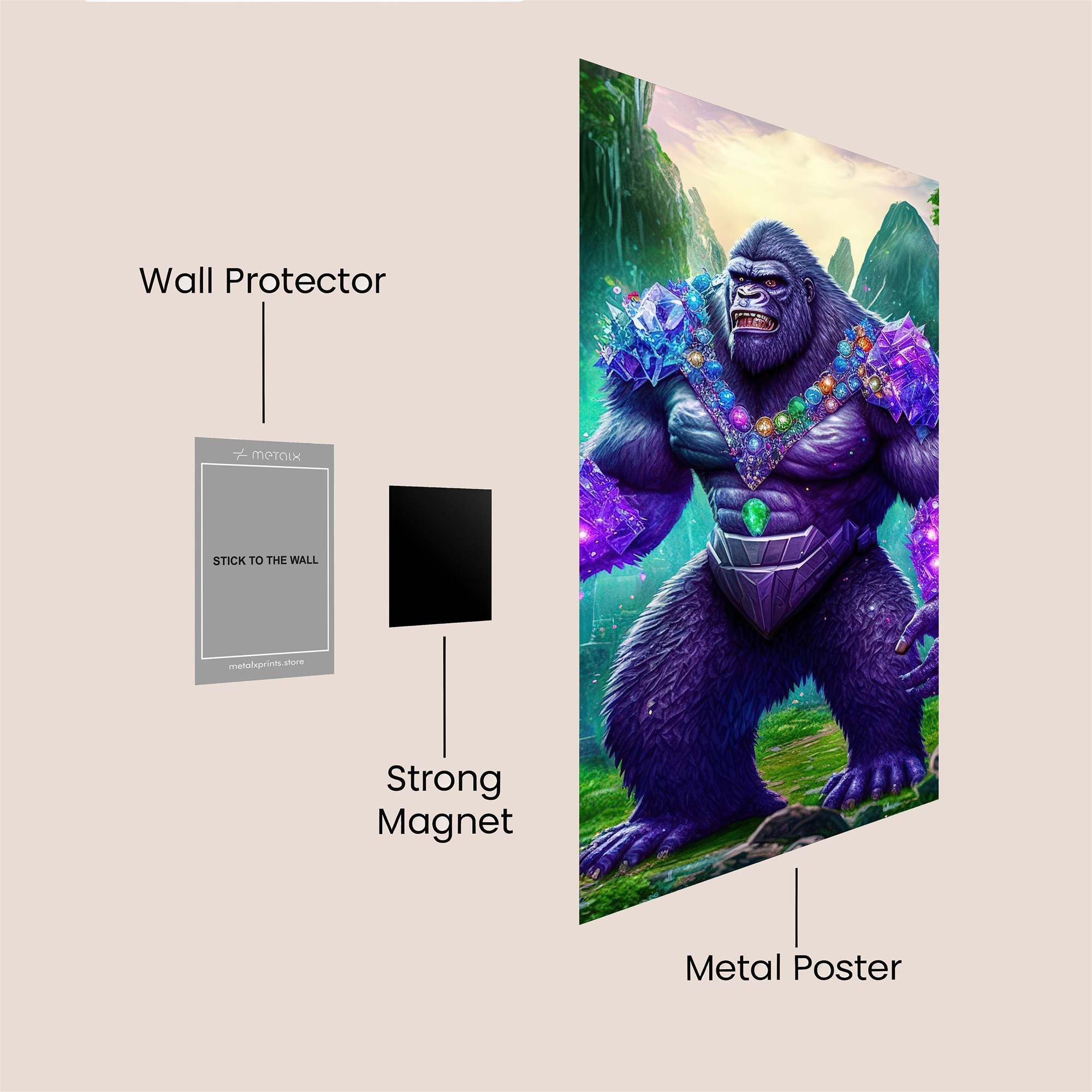 Gorilla Majestic Safe Wall Magnetic / M