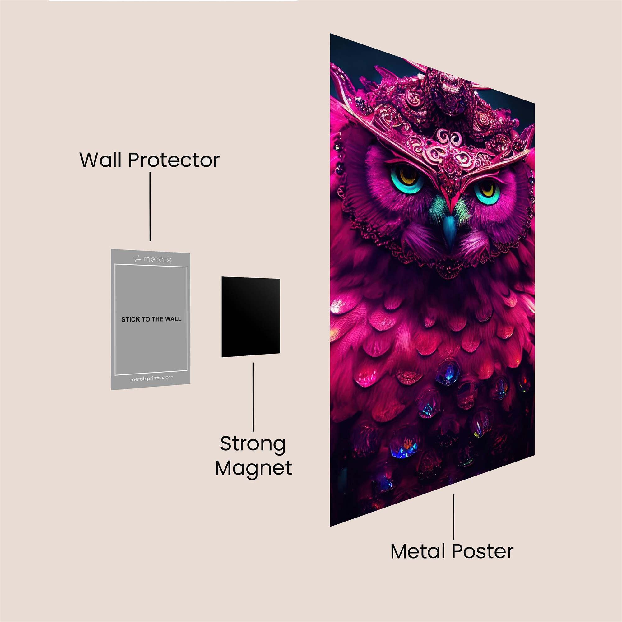 Owl Majestic Safe Wall Magnetic / M