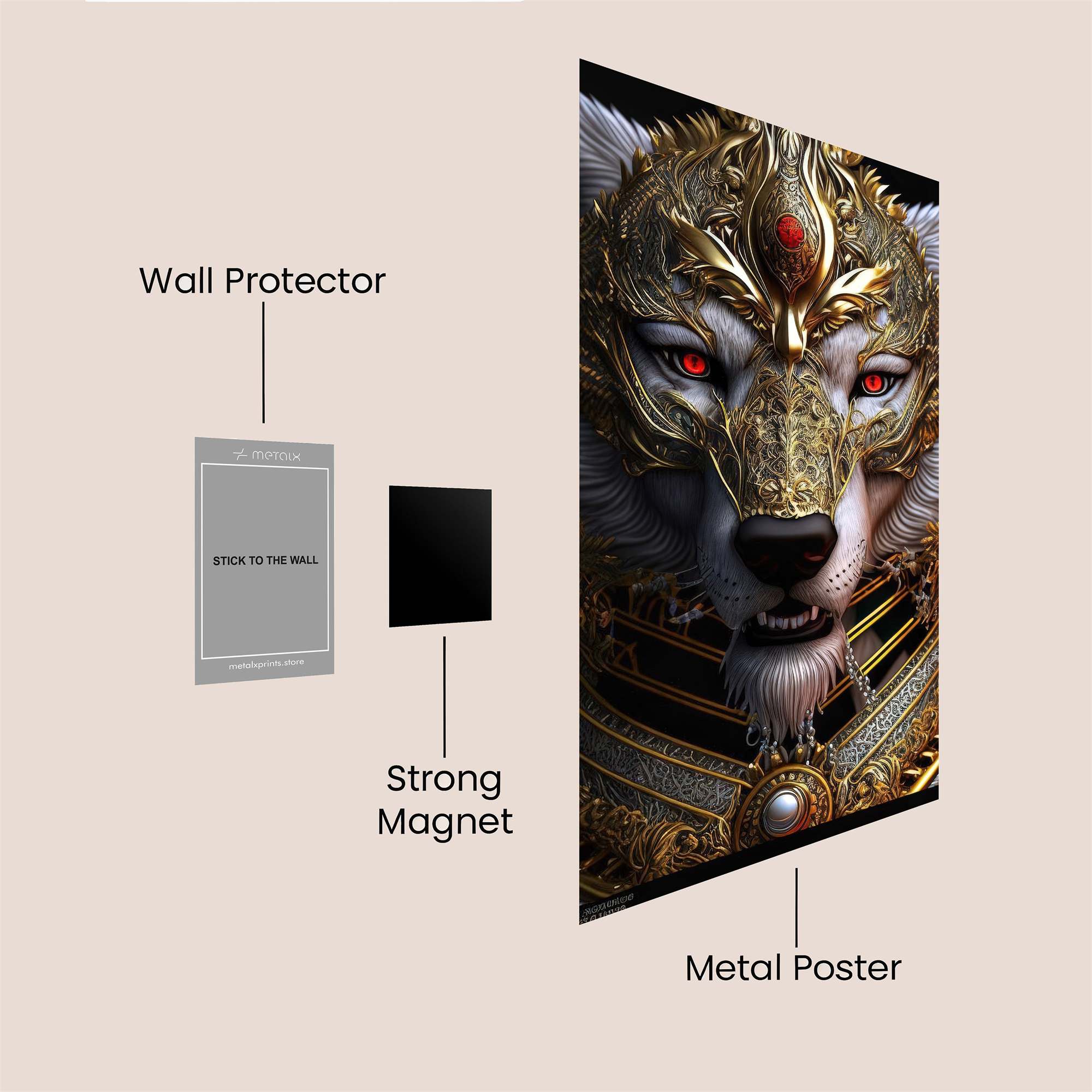 Wolf Majesty Safe Wall Magnetic / M