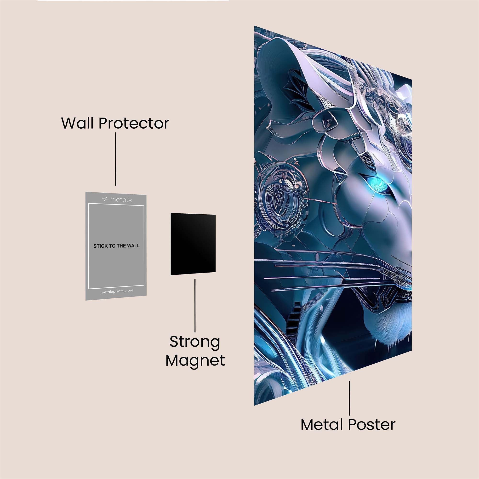 Cyber Serenity Safe Wall Magnetic / M