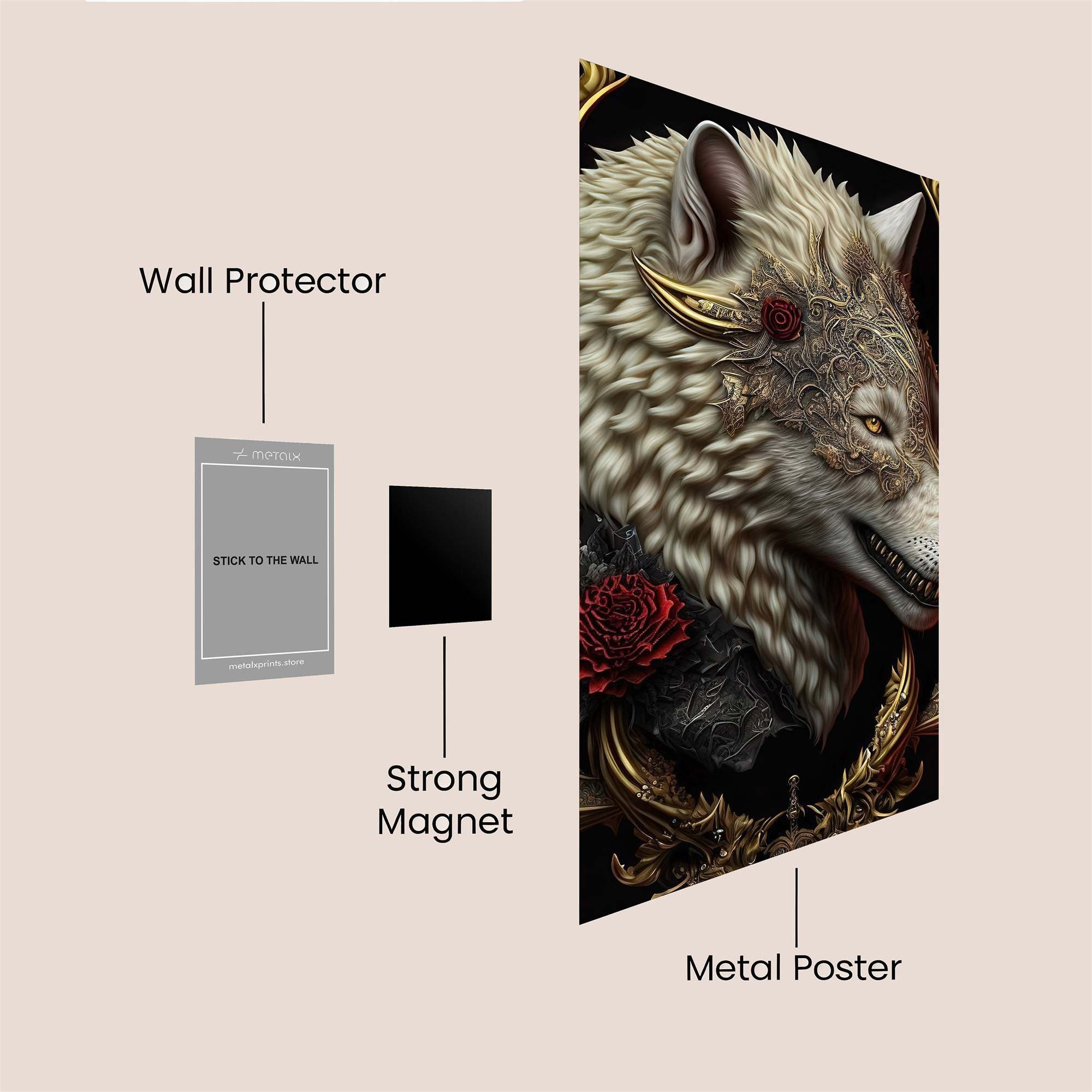 Wolf Majesty Safe Wall Magnetic / M