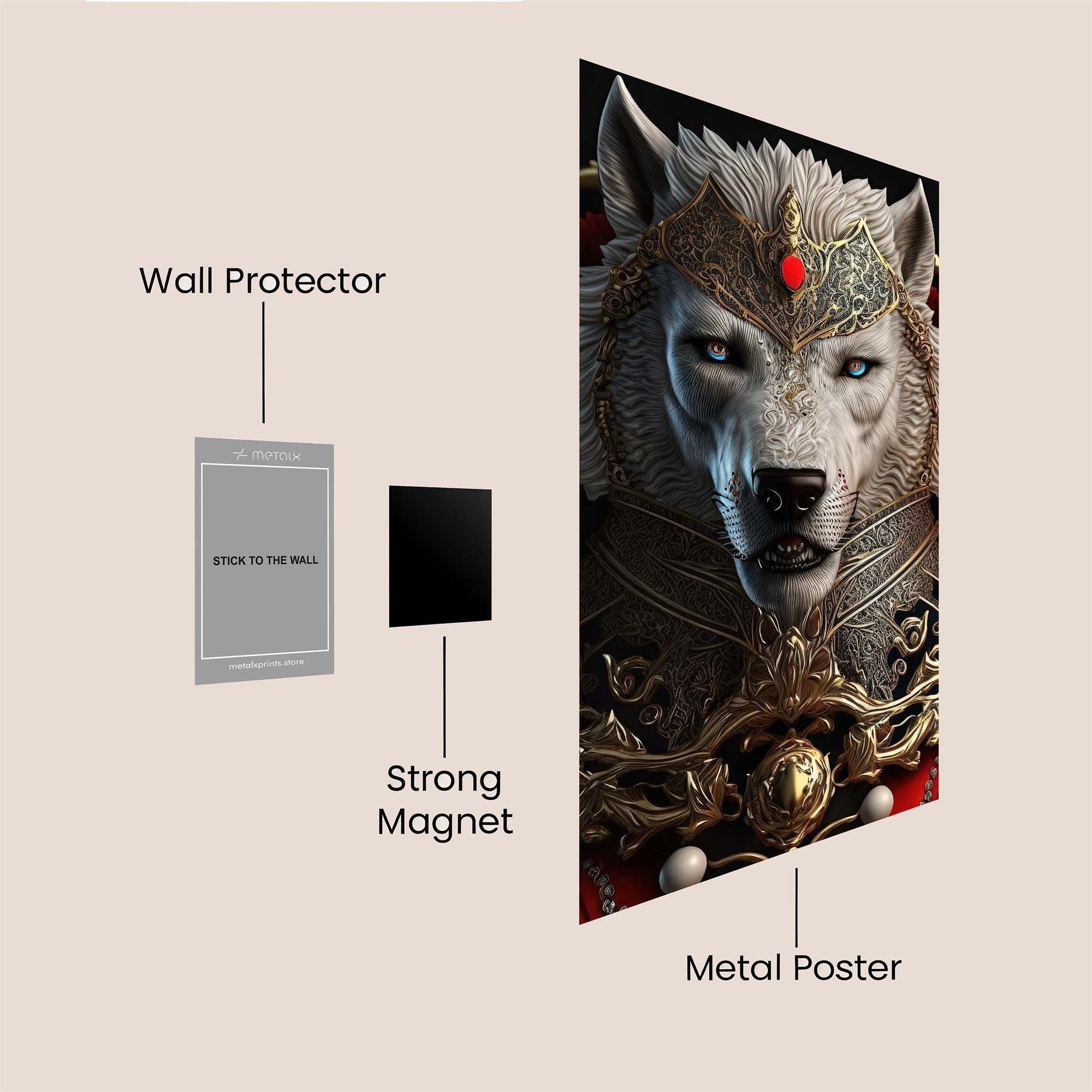 Regal Wolf Safe Wall Magnetic / M