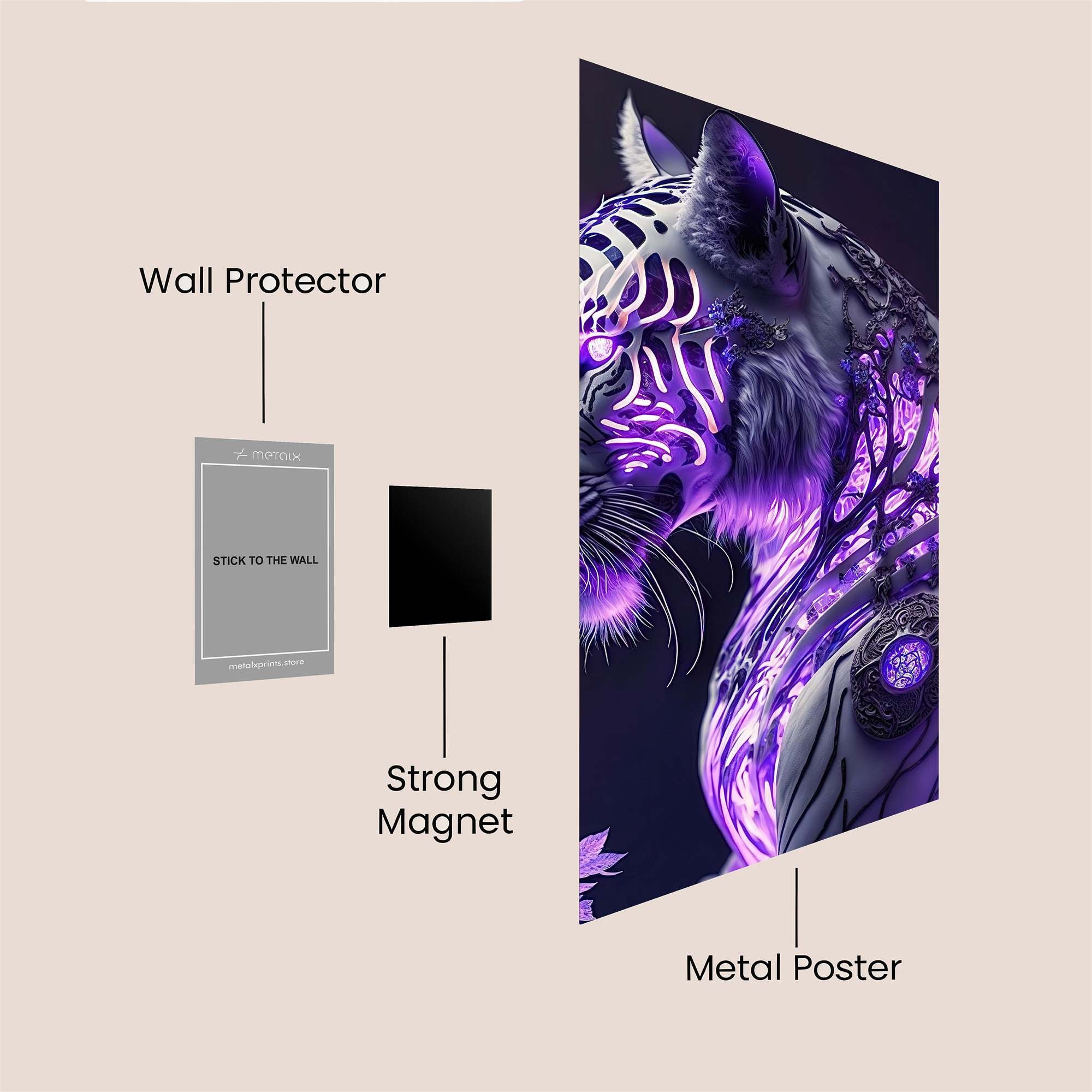 Cyber Tiger Safe Wall Magnetic / M