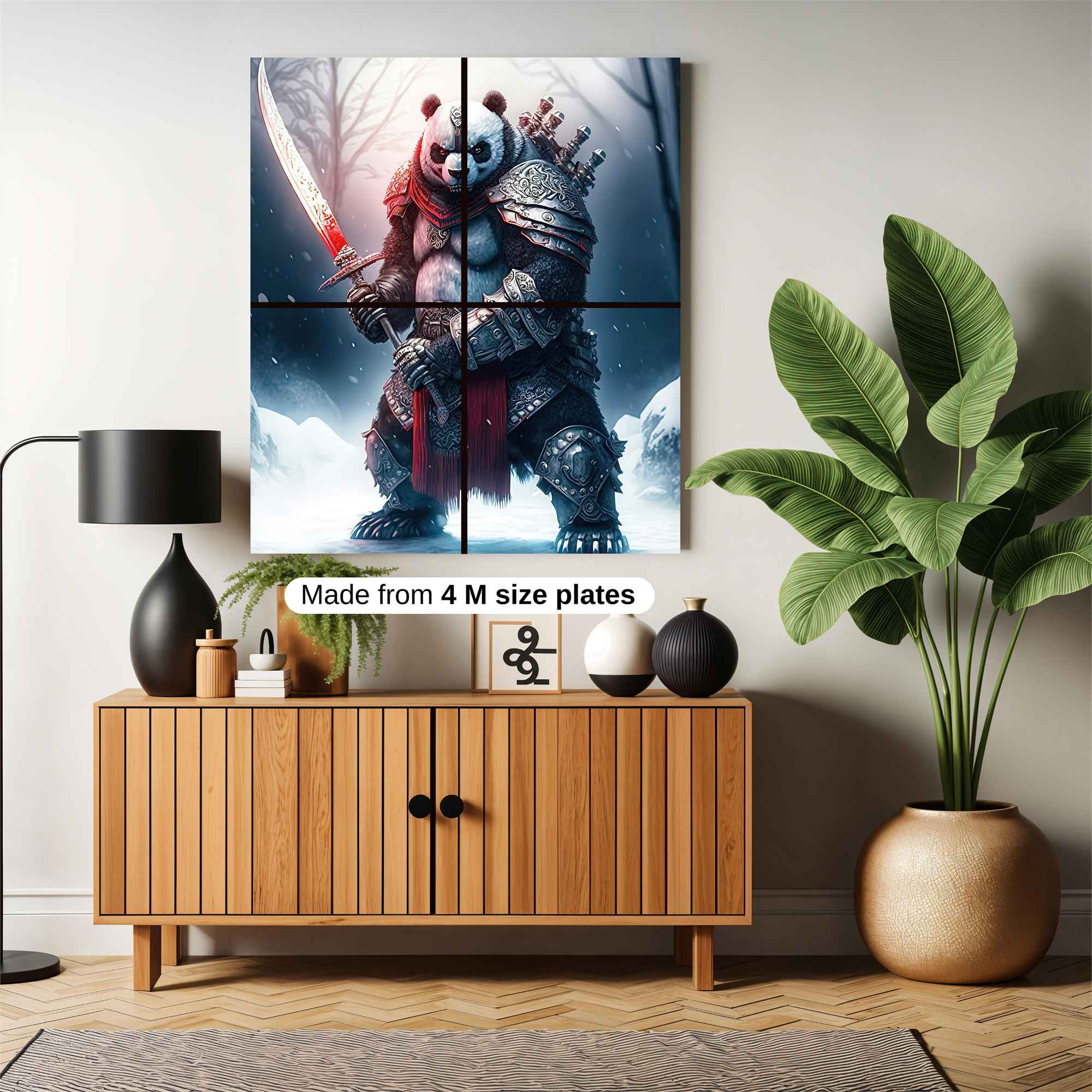 Panda Warrior Safe Wall Magnetic / M