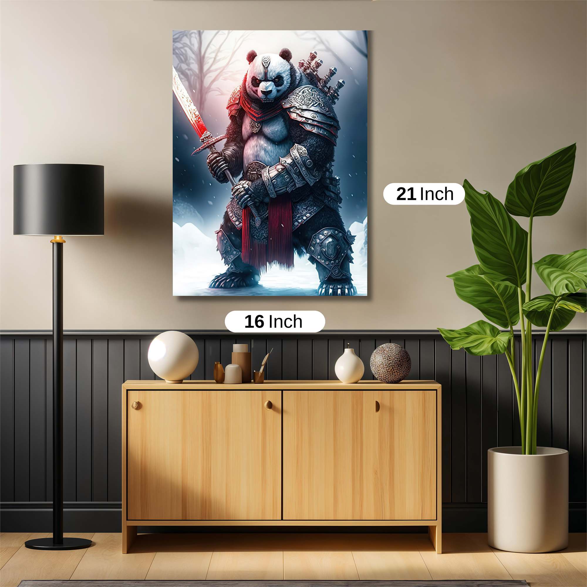 Panda Warrior Safe Wall Magnetic / M