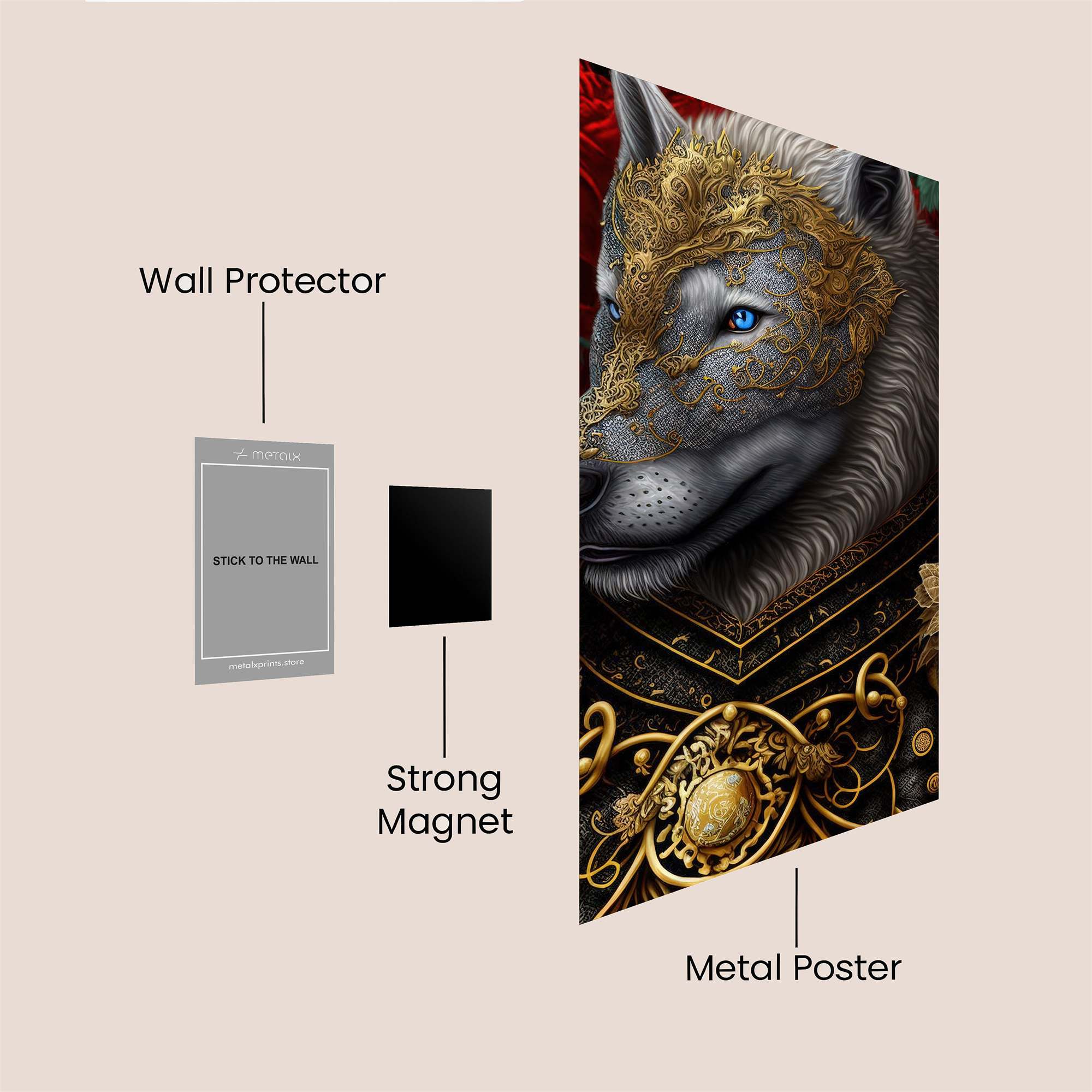 Noble Wolf Safe Wall Magnetic / M