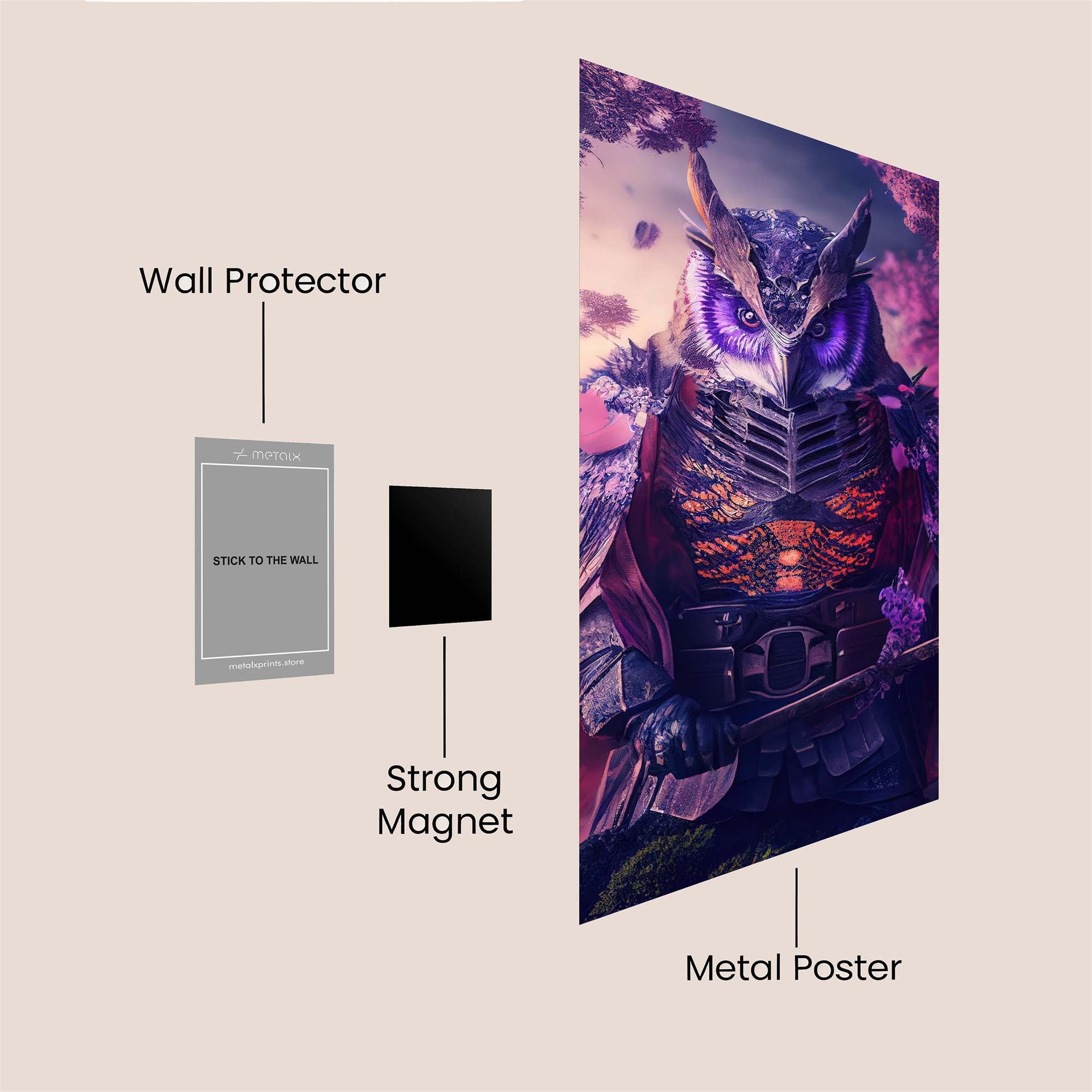 Owl Warrior Safe Wall Magnetic / M