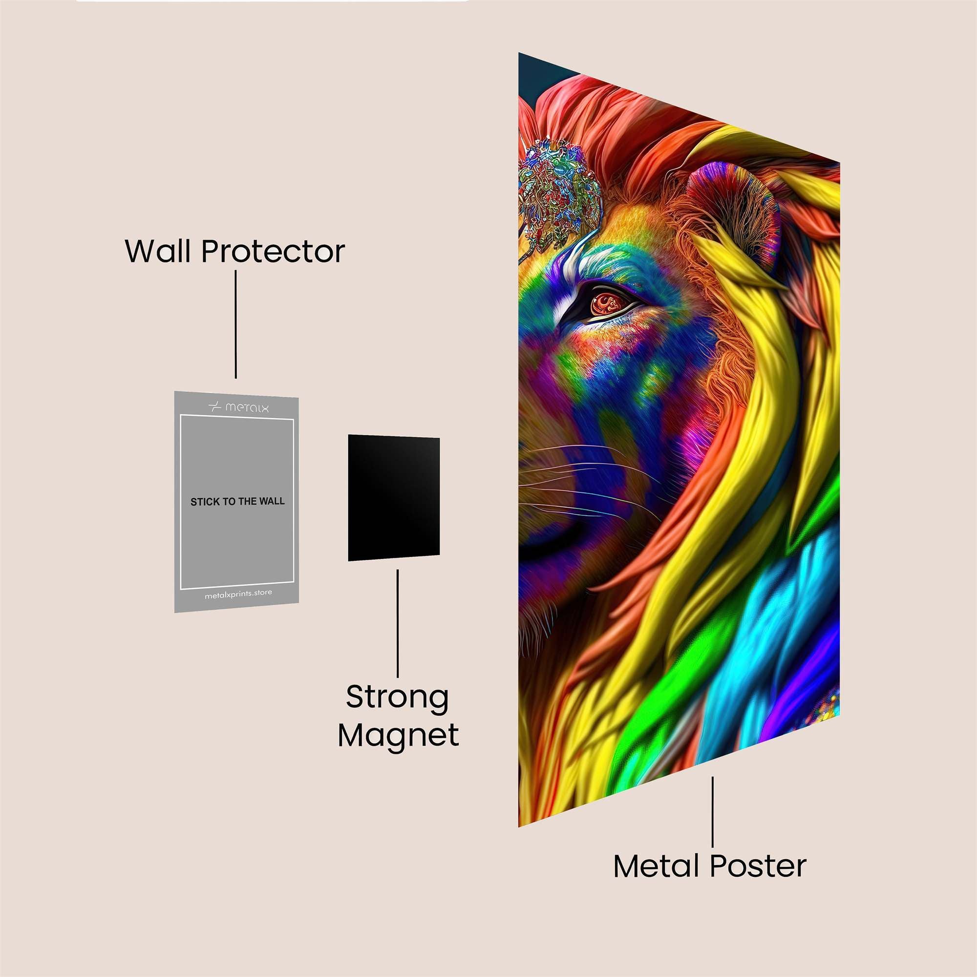 Rainbow Majesty Safe Wall Magnetic / M