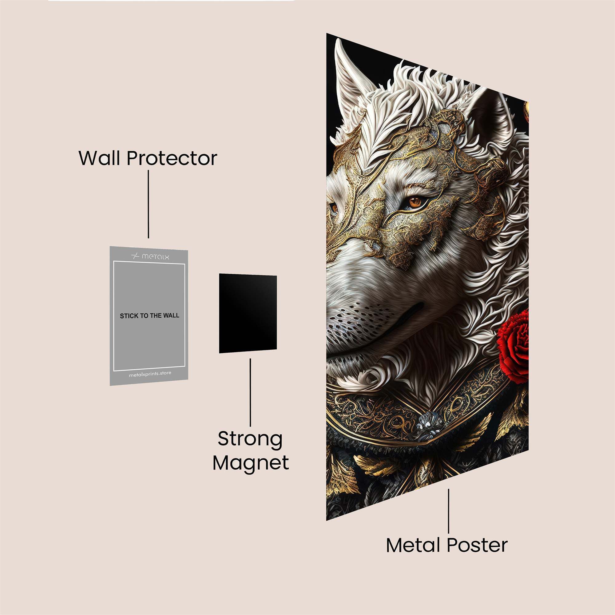 Regal Wolf Safe Wall Magnetic / M