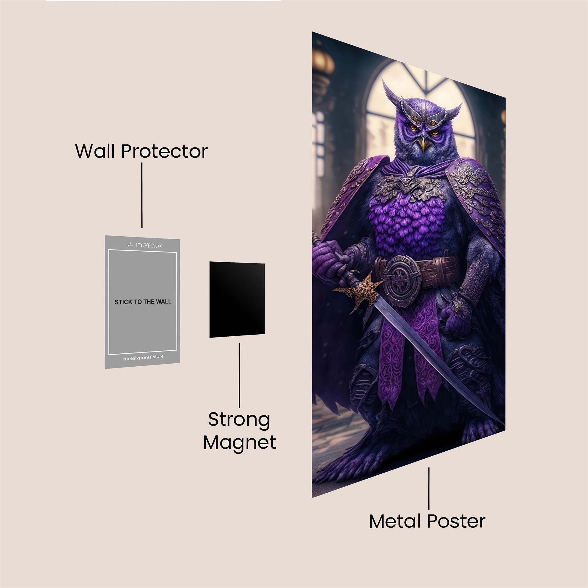 Owl Monarch Safe Wall Magnetic / M