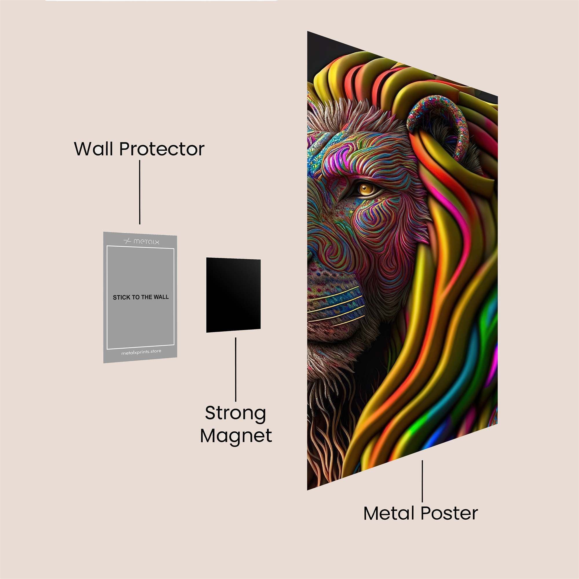 Rainbow Majesty Safe Wall Magnetic / M