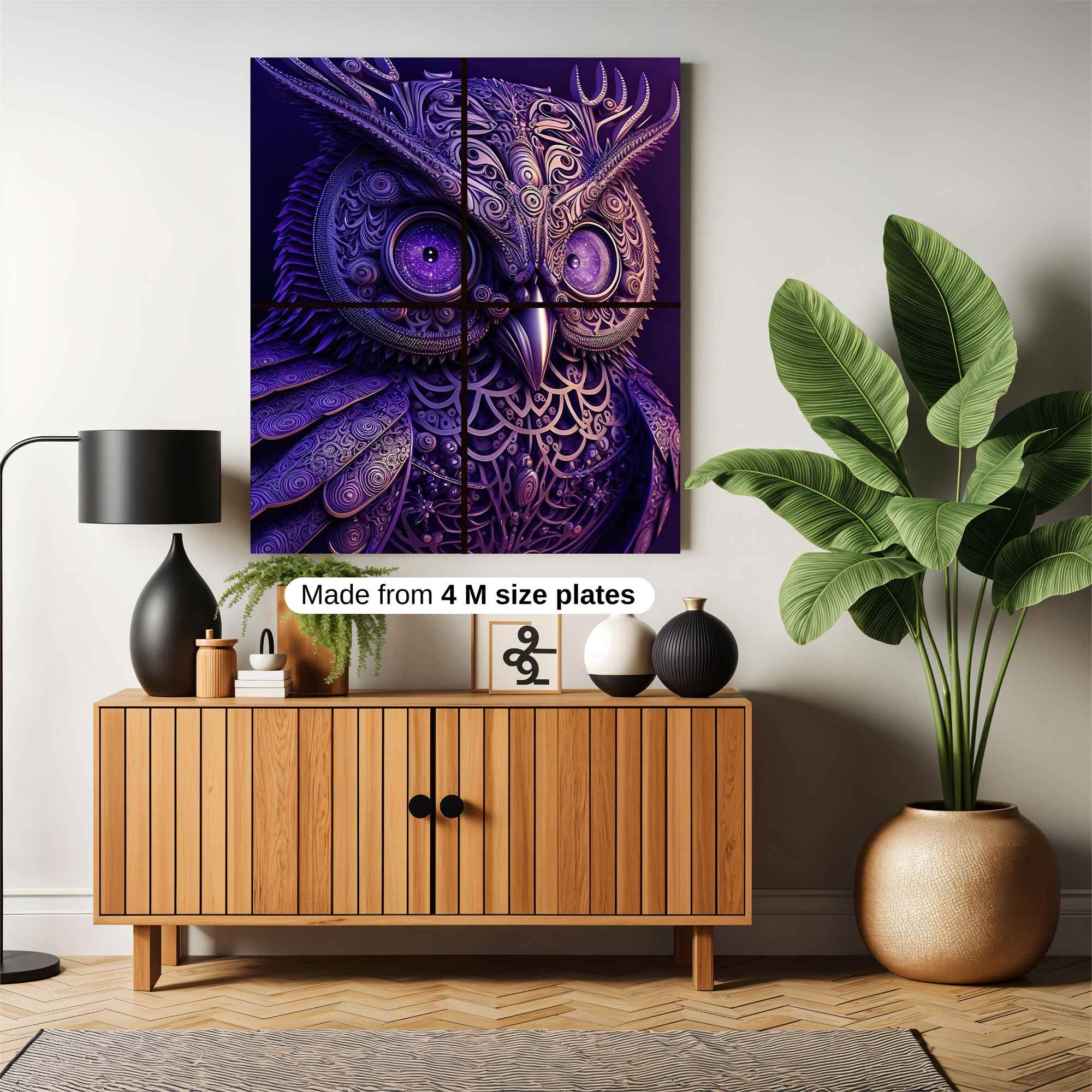 Ornate Owl Safe Wall Magnetic / M
