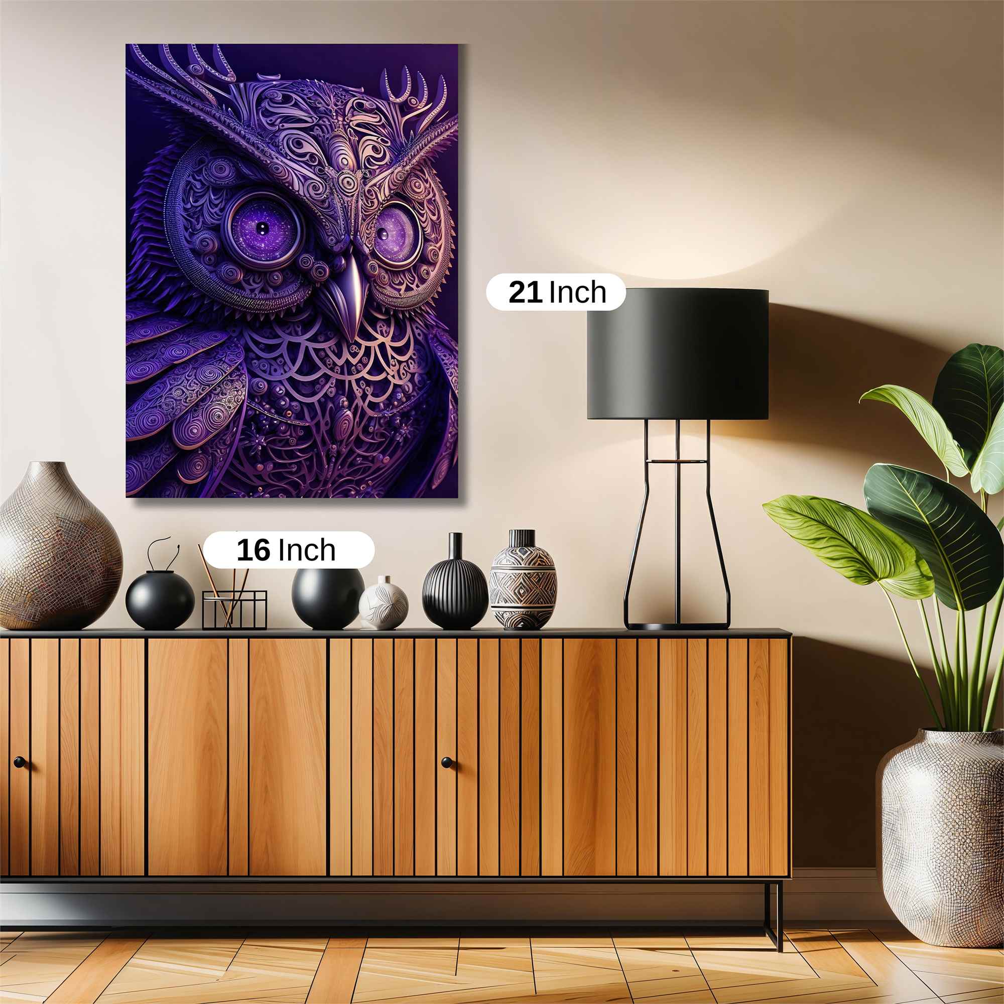 Ornate Owl Safe Wall Magnetic / M