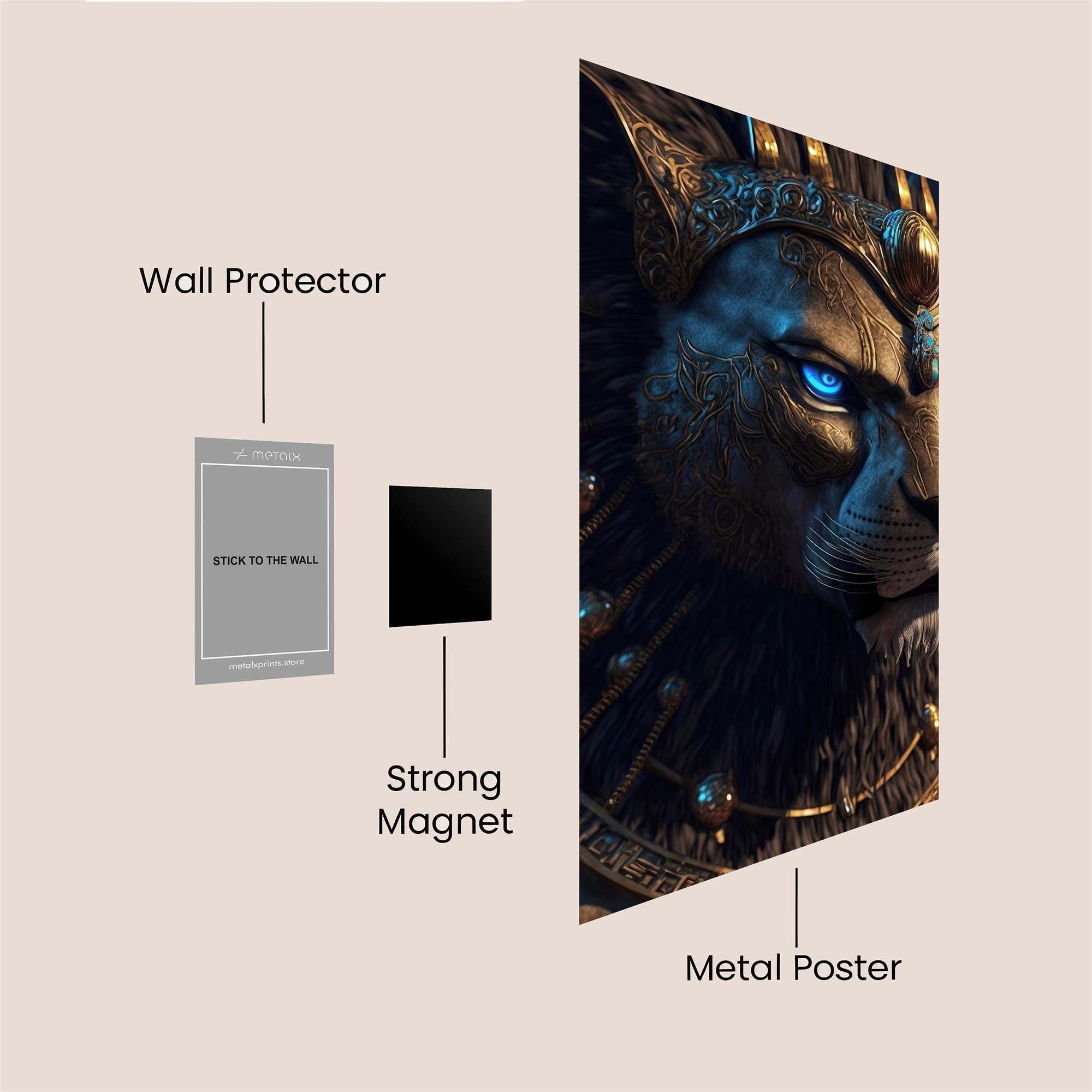 Lion Majestic Safe Wall Magnetic / M