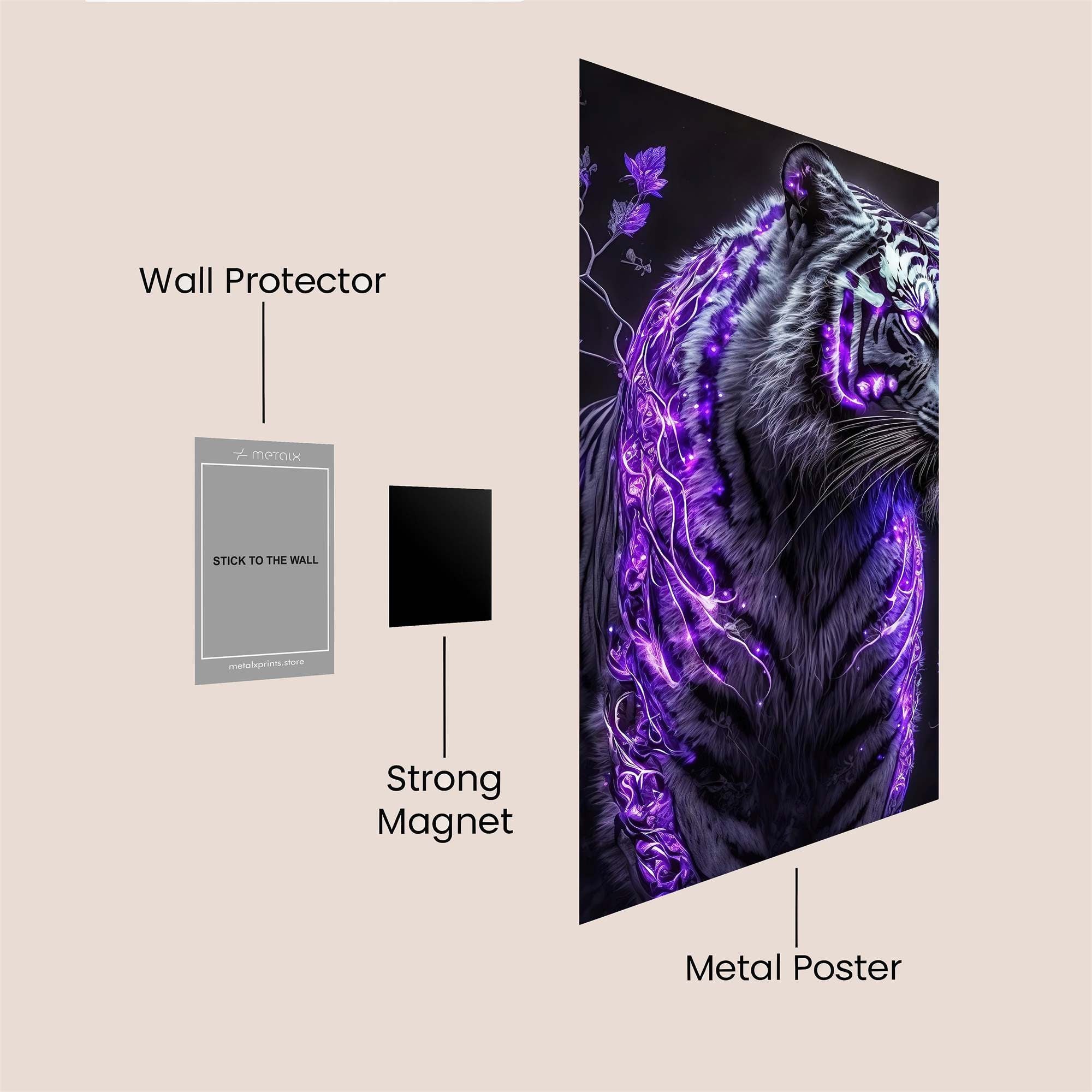 Tiger Mystic Safe Wall Magnetic / M